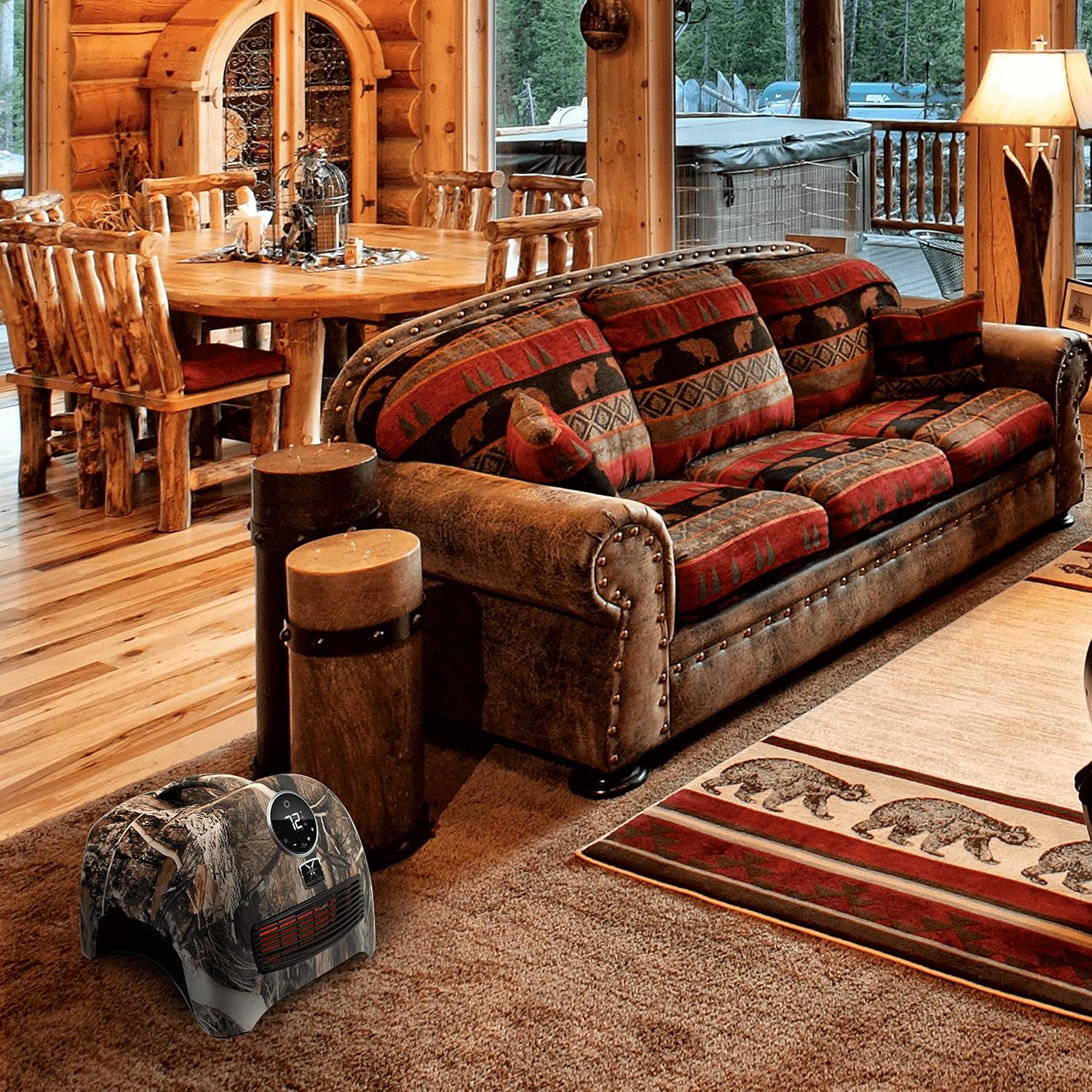 Heat Storm Mojave Indoor Ultra Lightweight Portable Infrared Space Heater - 1500 Watts - Built in Thermostat & Overheat Sensor - Remote Control
