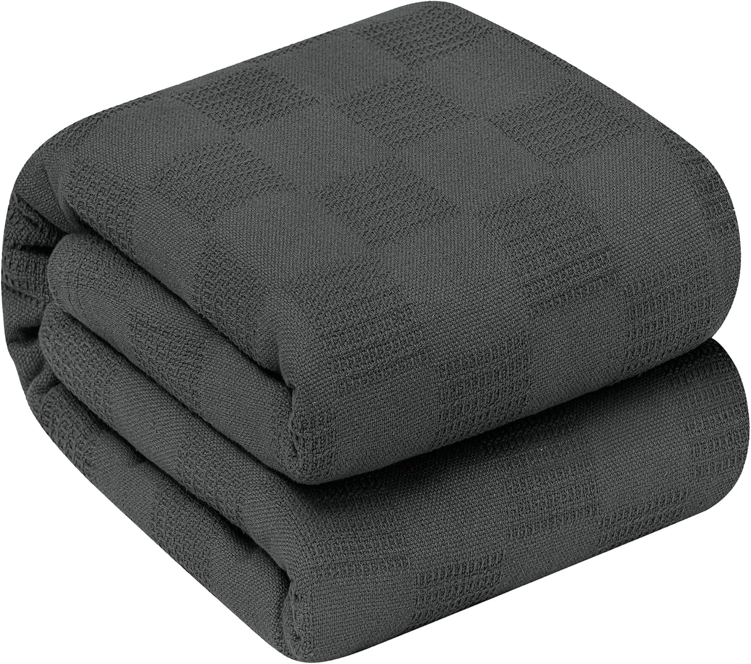 Oakias 100% Cotton Blanket Queen Size, White 90 x 90 Inches – 350 GSM Soft