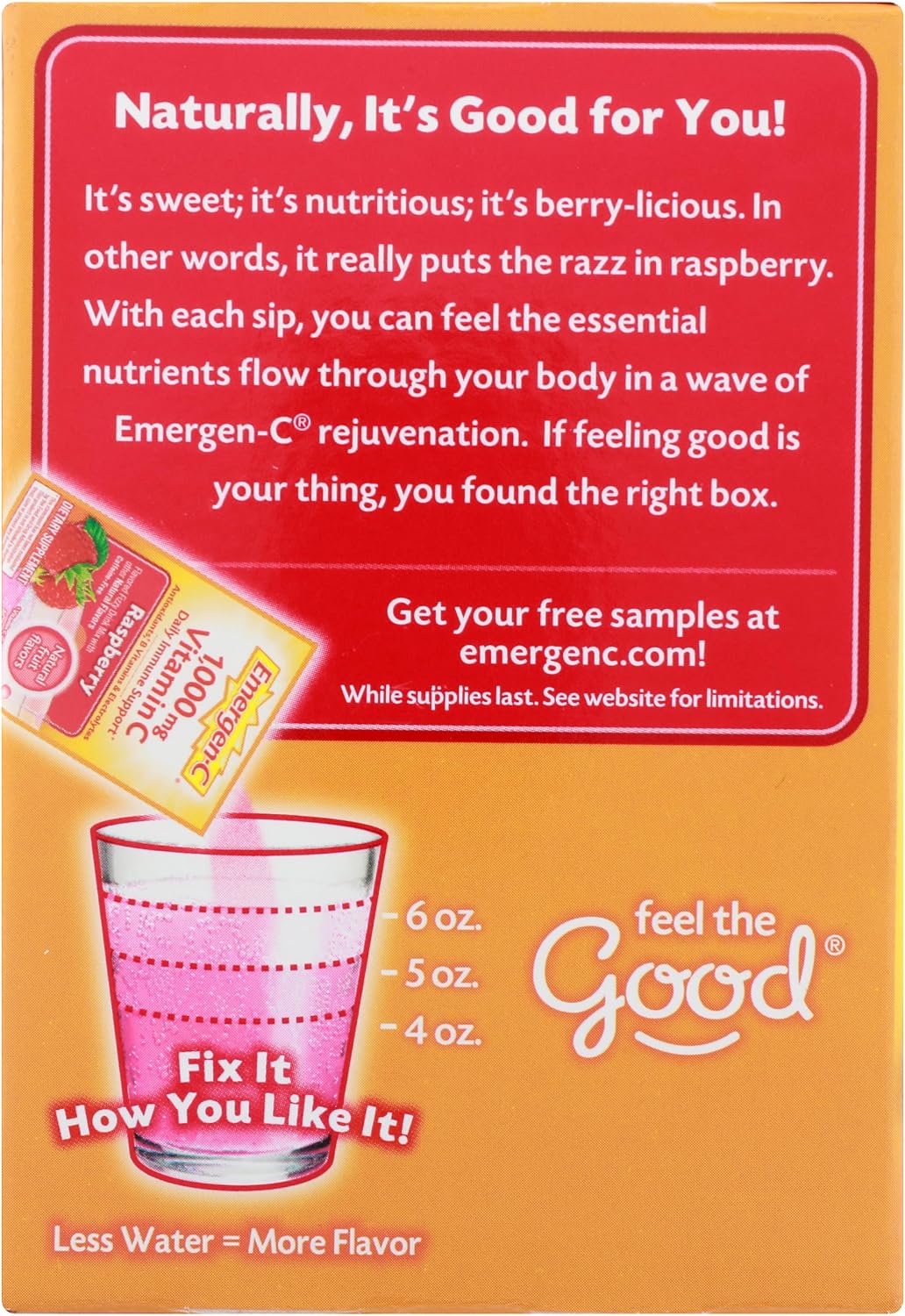 Alacer Raspberry Emergen C Box 30 Pack, 0.32 OZ