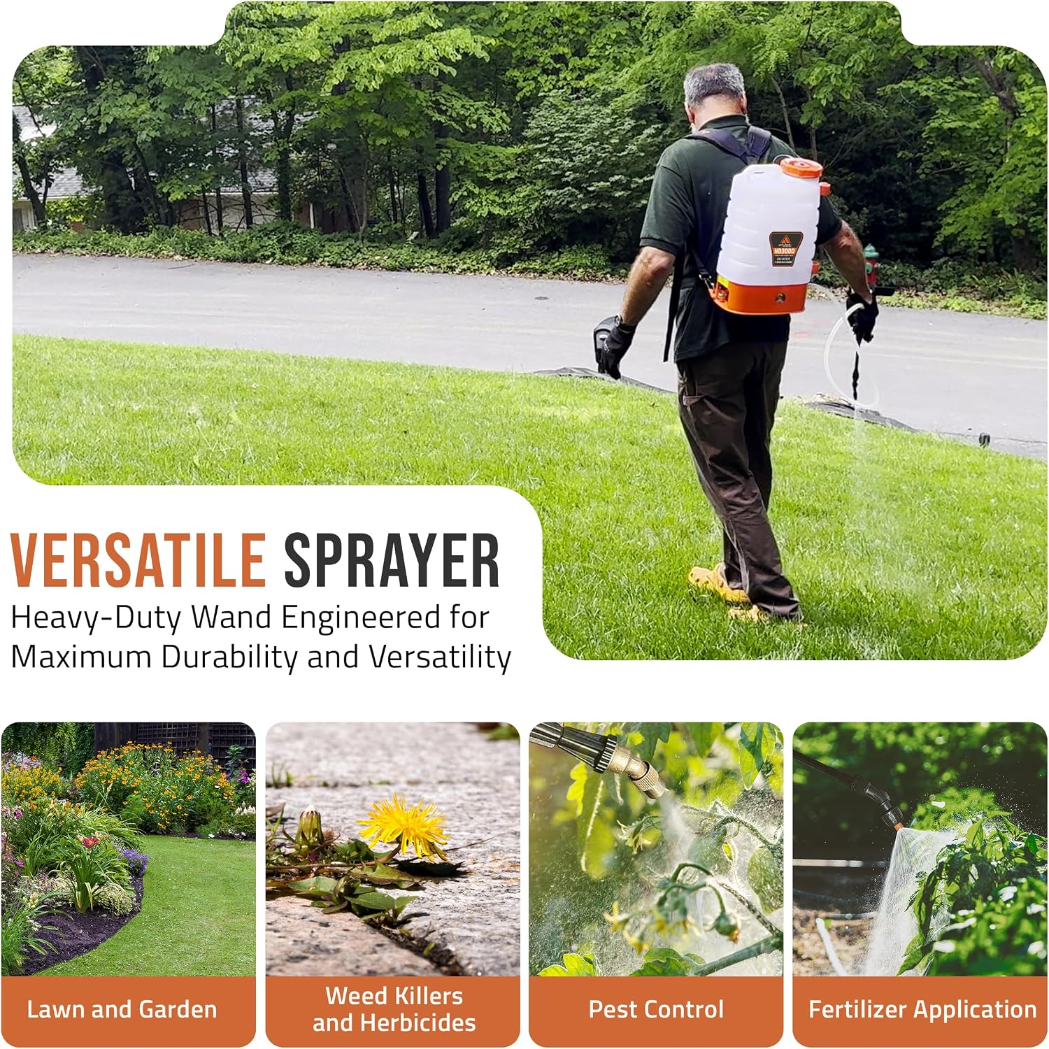 PetraTools 3 Gallon Battery Powered Backpack Sprayer - 2.5 Hour Runtime