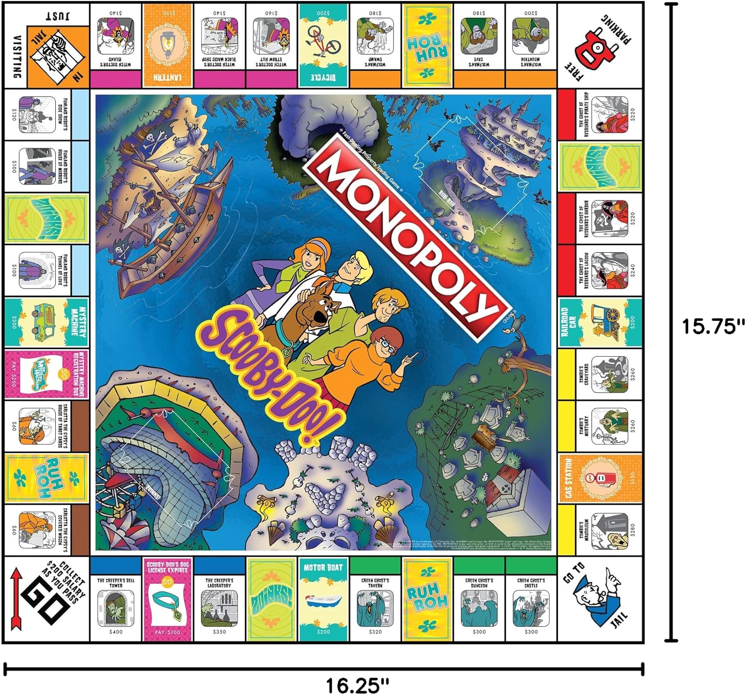USAOPOLY Monopoly Scooby-Doo! Board Game | Official Merchandise Based on the Popular Cartoon | Classic Monopoly Game Featuring Characters