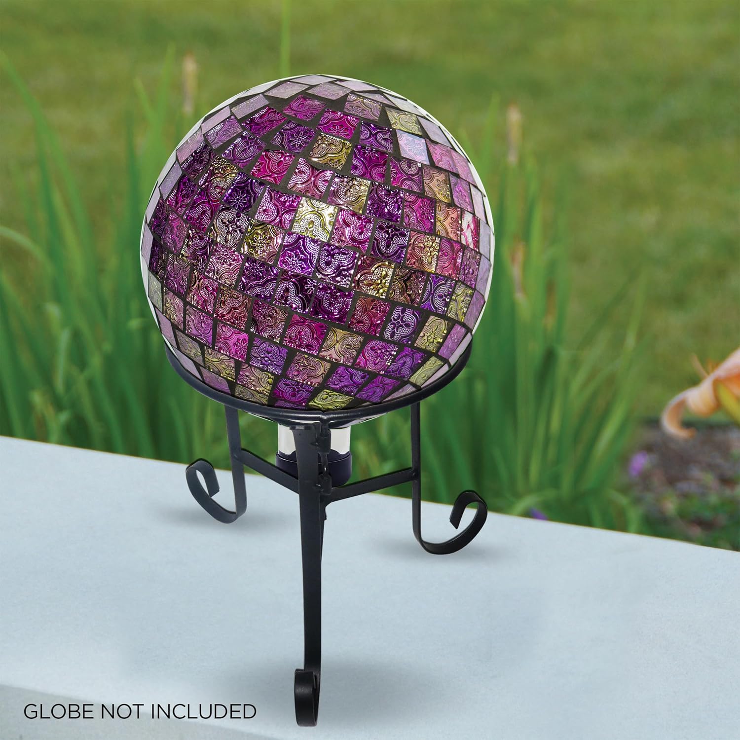 Alpine Corporation 12" Tall Indoor/Outdoor Roman Column Gazing Globe Display Stand