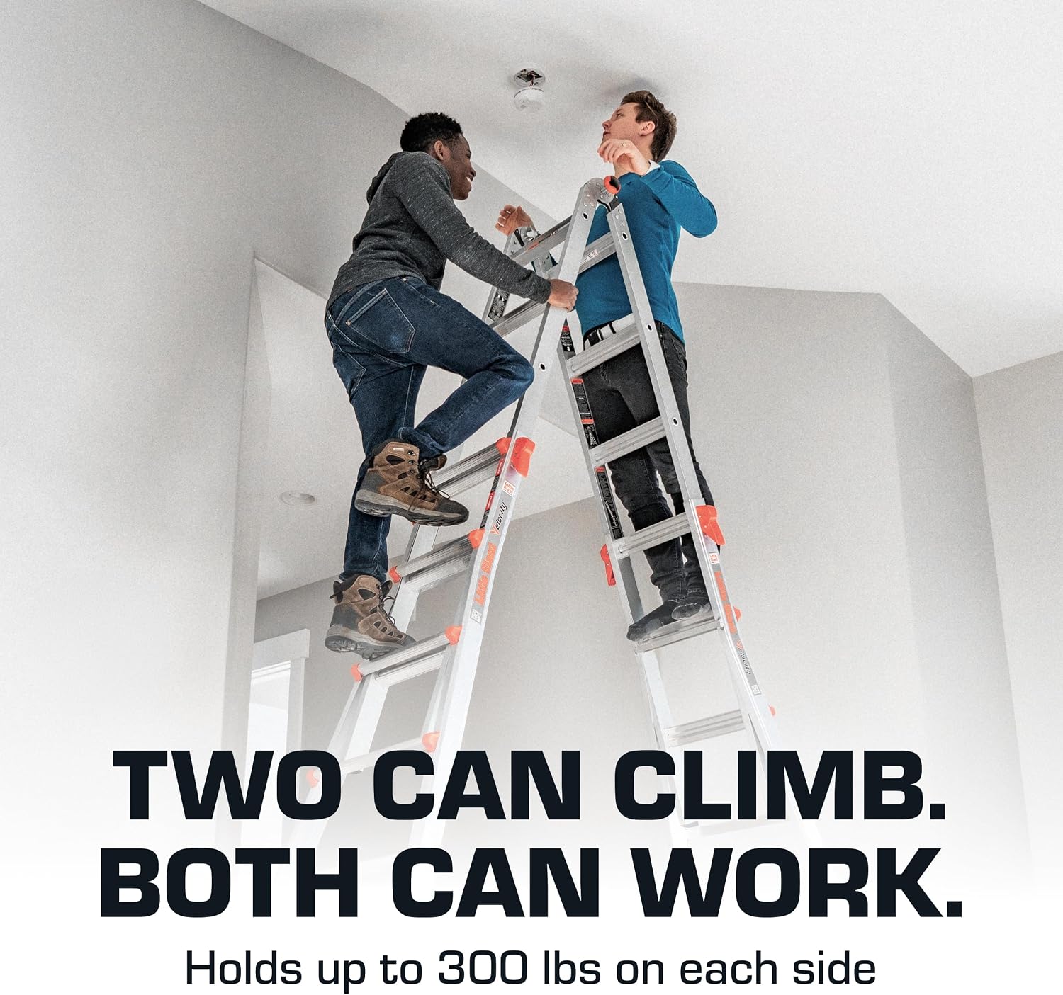 Little Giant Velocity, Aluminum Ladder, 14 ft Reach, 15413-001 | Telescoping Multi-Position Ladder with Extension, A-Frame, 90-Degree & Trestle Modes, 300 lbs. Rating
