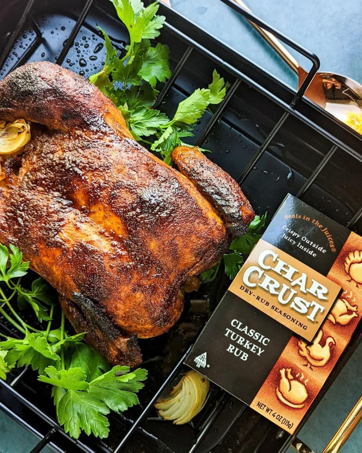 Char Crust Dry-Rub Seasonings Original Hickory Grilled | All-in-one seasonings | Perfect for Steaks, Burgers, Ribs, Tuna | Signature Crust that Seals in the Juices, 4 Ounce (Pack of 6)