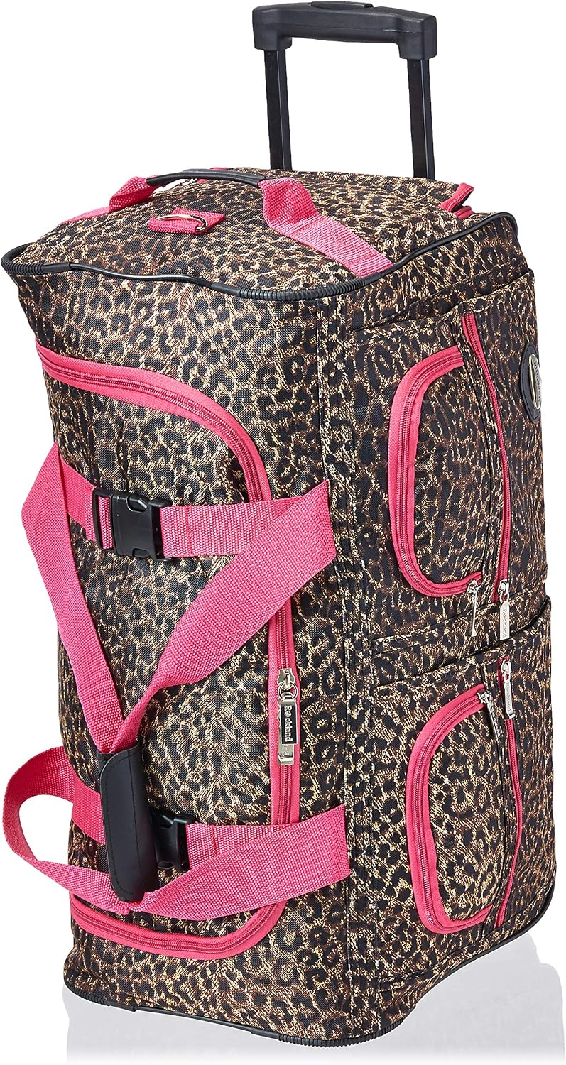 Rockland Rolling Duffel Bag, Black, 22"