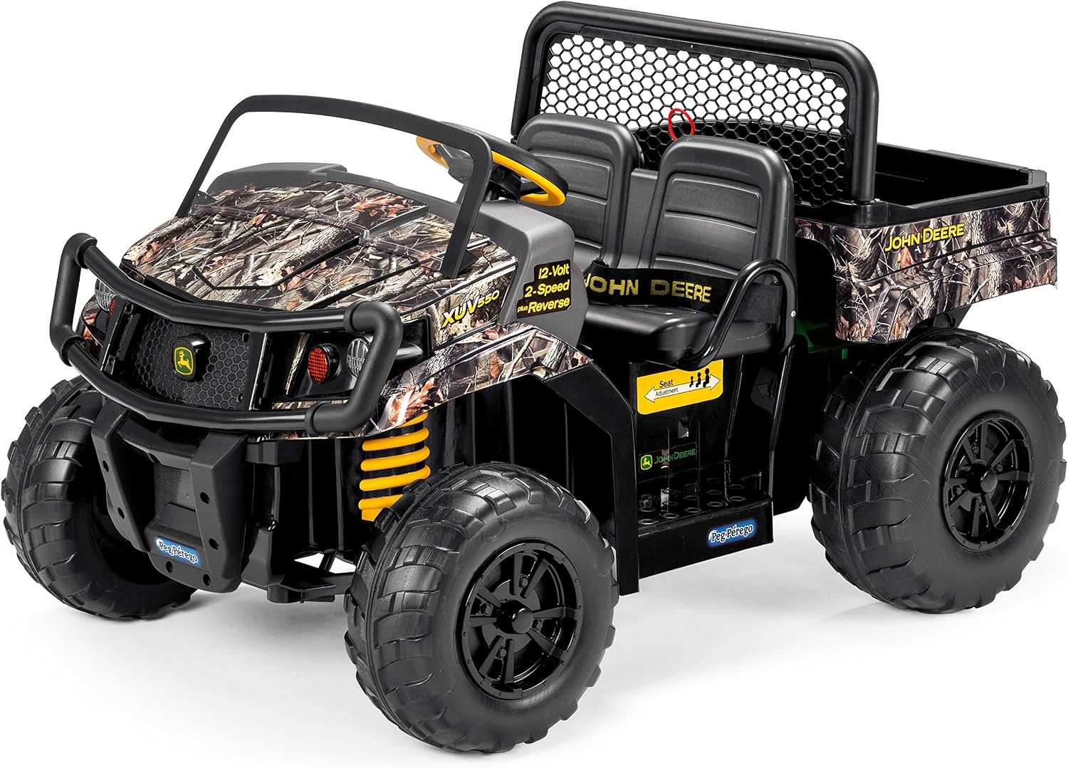 Peg Perego John Deere Gator XUV Realtree Camo Extra-Large 12 Volt Ride-on, Durable Design for Kids 3-8