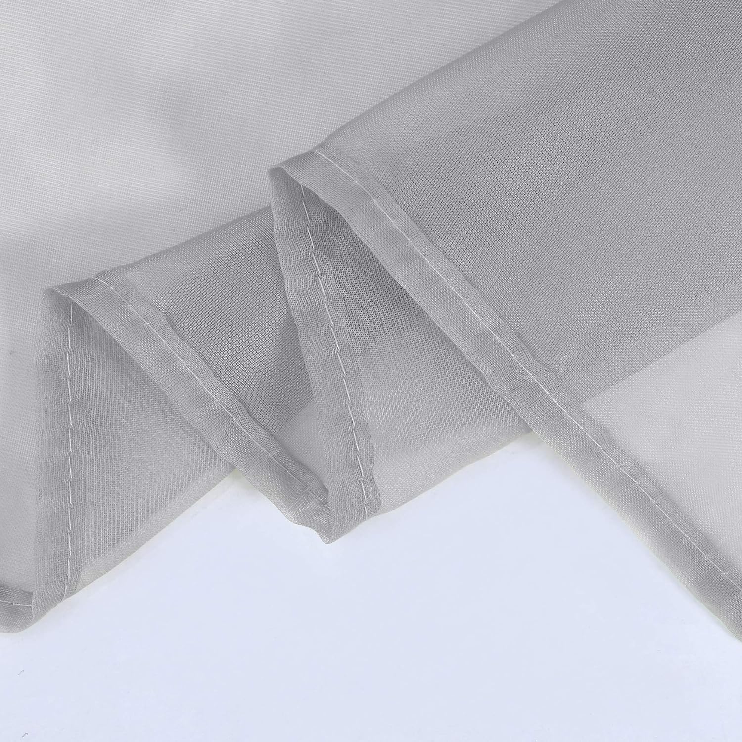 HUTO Light Pink Sheer Window Scarf Valances for Girls Room Sheer Soft Voile Curtain Scarves for Wedding Party 216 Extra Long