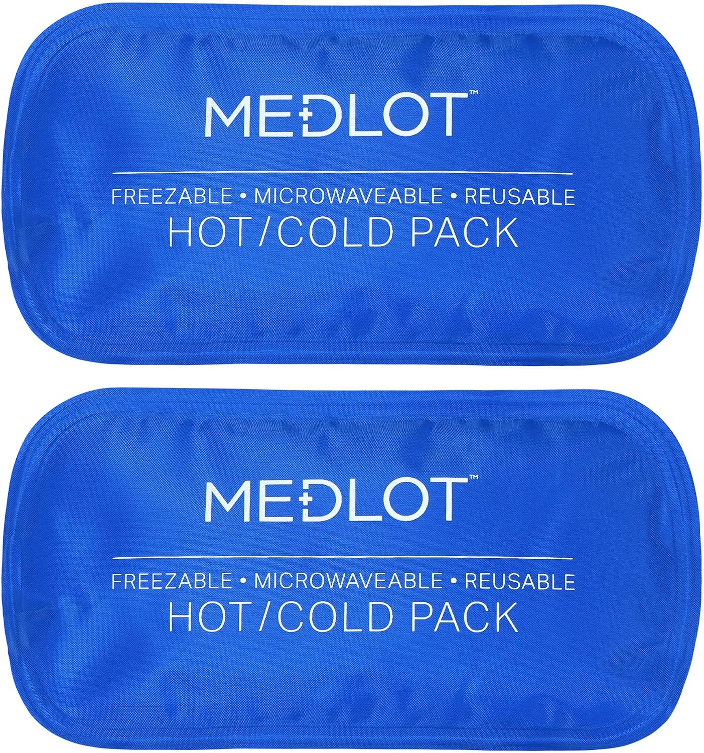 LotFancy Ice Pack for Injuries, Pack of 2, Reusable Hot Cold Pack for Therapy, Cooling or Heating Pad for First Aid, Back Shoulder Neck Head Feet Pain Relief, 11 x 5 Inches