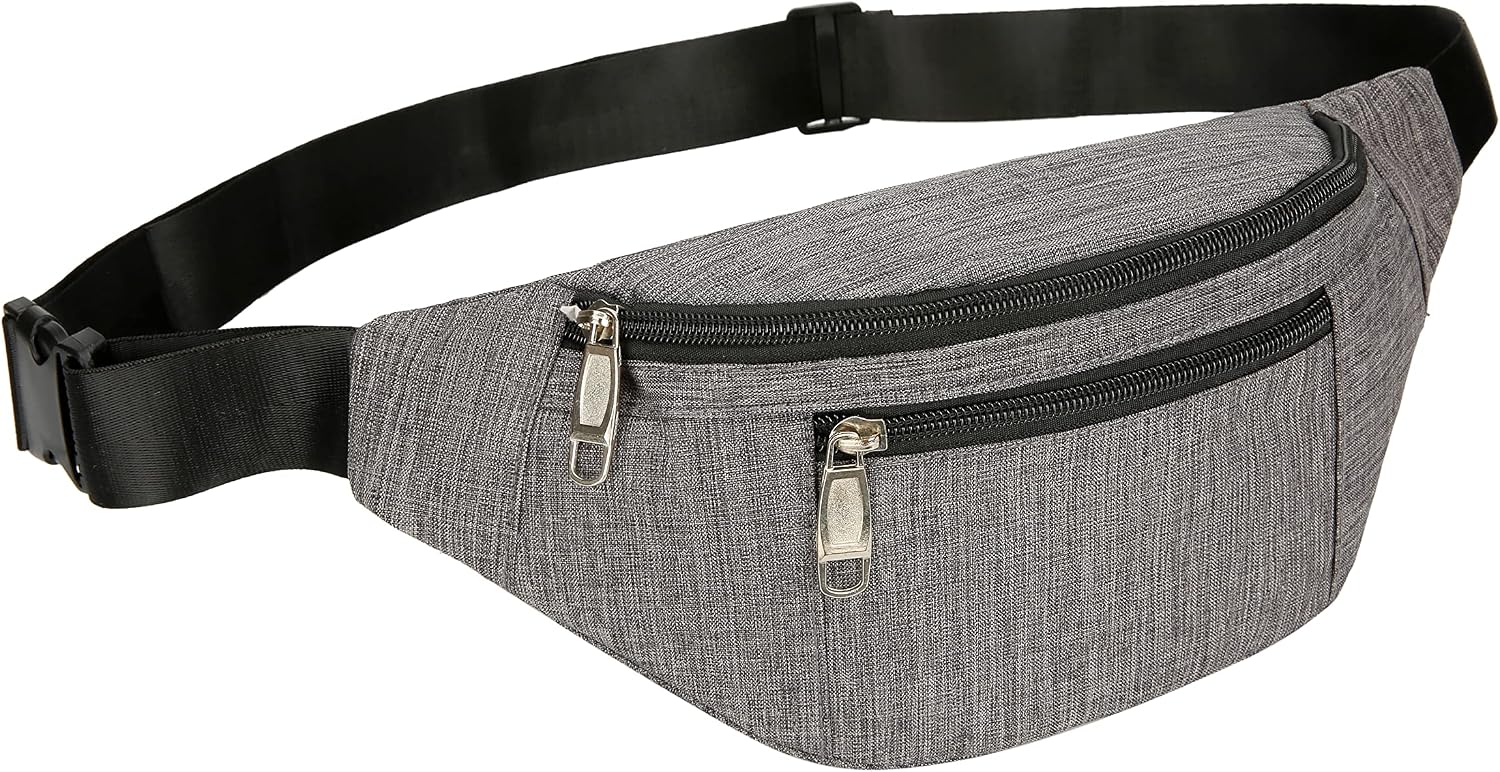 Fanny Pack for Men & Women, Fashion Waterproof Waist Packs with Adjustable Belt, Casual Bag Bum Bags for Travel Sports Running.