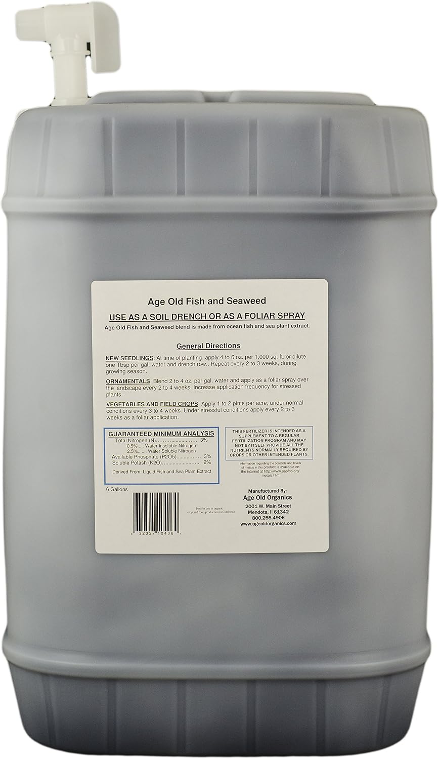Fish and Seaweed Liquid Fertilizer, 1-Gallon