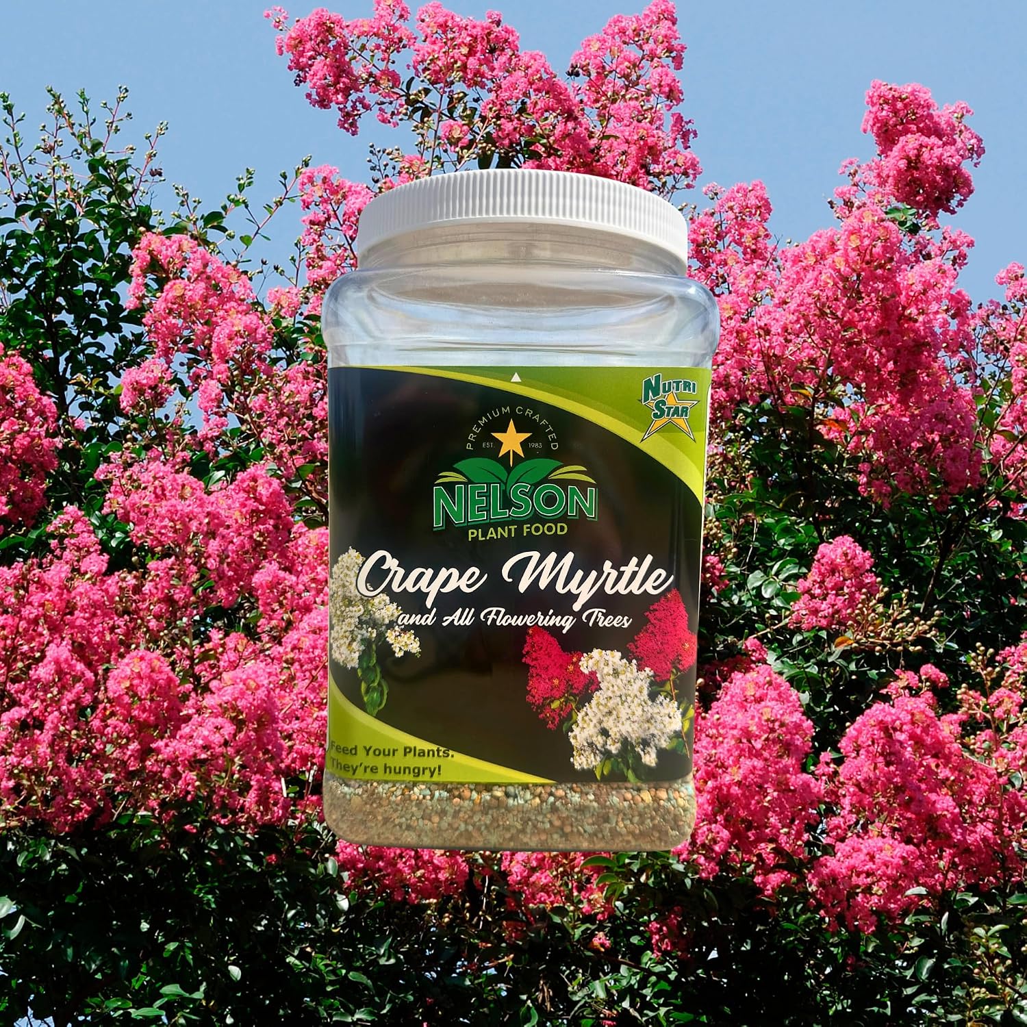 Crape Myrtle & All Flowering Trees Desert Willow Mimosa Orchid Tree Indoor Outdoor Container Grown Granular Fertilizer NutriStar 10-15-9 (2 lb.)