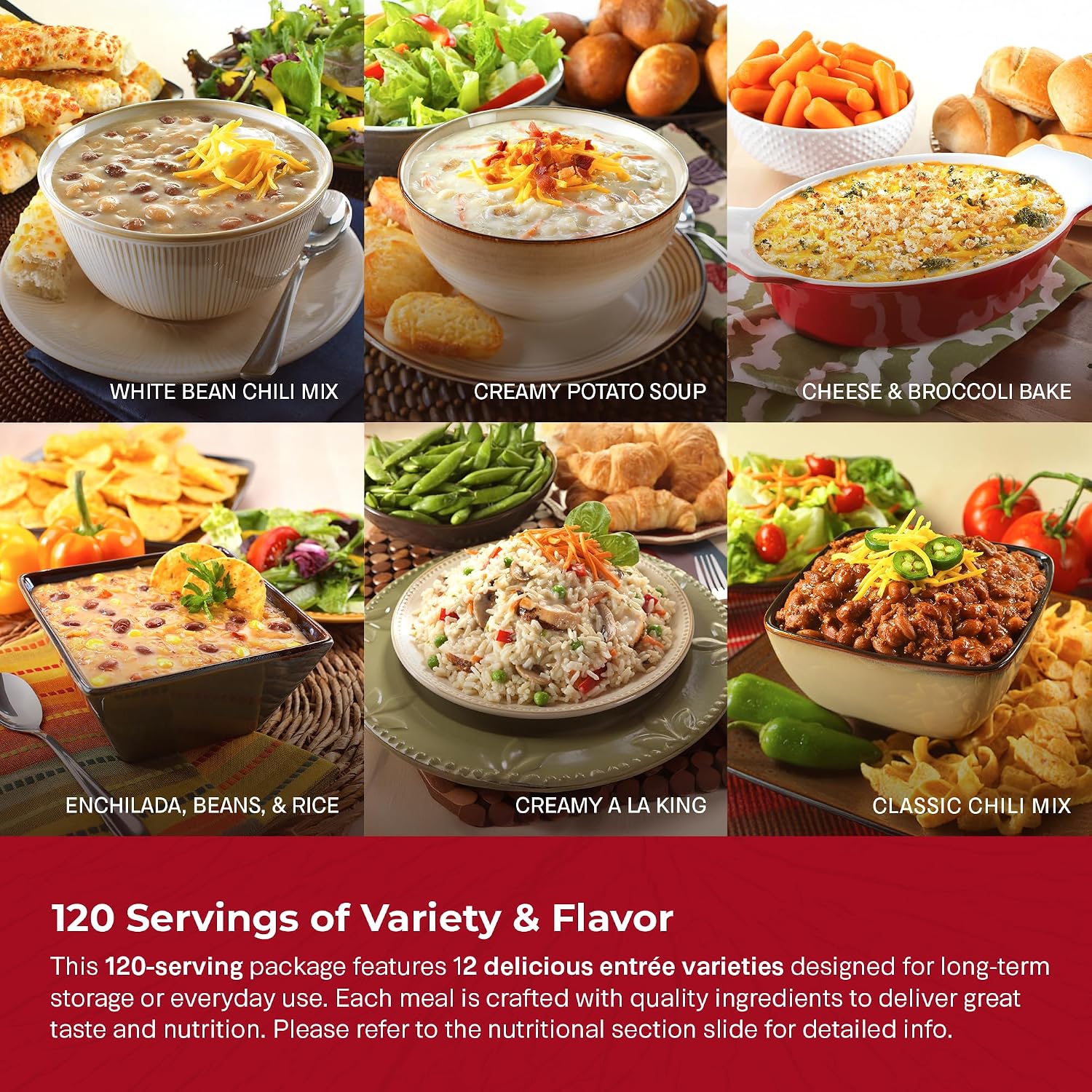 Legacy Food Storage 32 Serving Emergency Food Supply Bucket, 8 Entrees, 12,440 Total Calories, Shelf Stable Lunch & Dinner, Freeze Dried Survival Meals for MRE Camping, Hiking, Prepping
