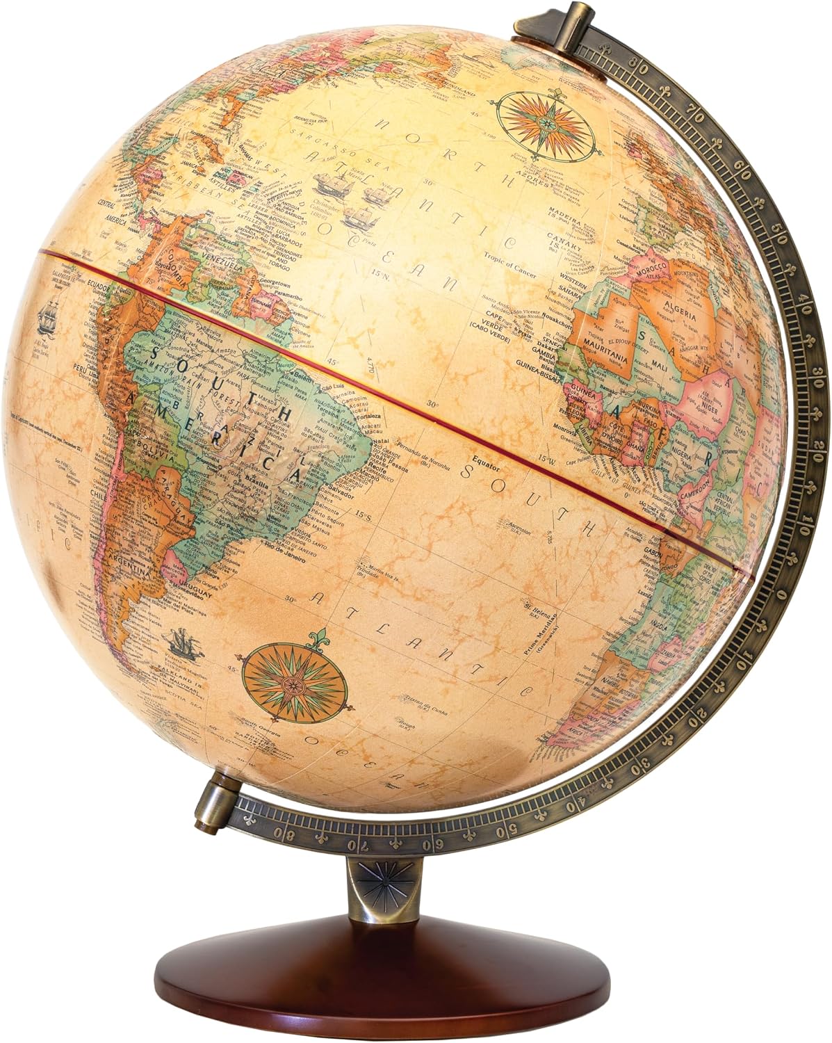 Replogle Illuminated World Globe with Stand, 12 Inch diamteter light up globe with 3-D Raised Relief Texture. Perfect for Children And Kid's Classroom and home Decor, Made In USA