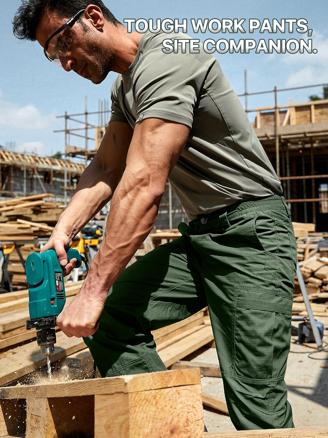 FREE SOLDIER Mens Cargo Work Tactical Pants Ripstop