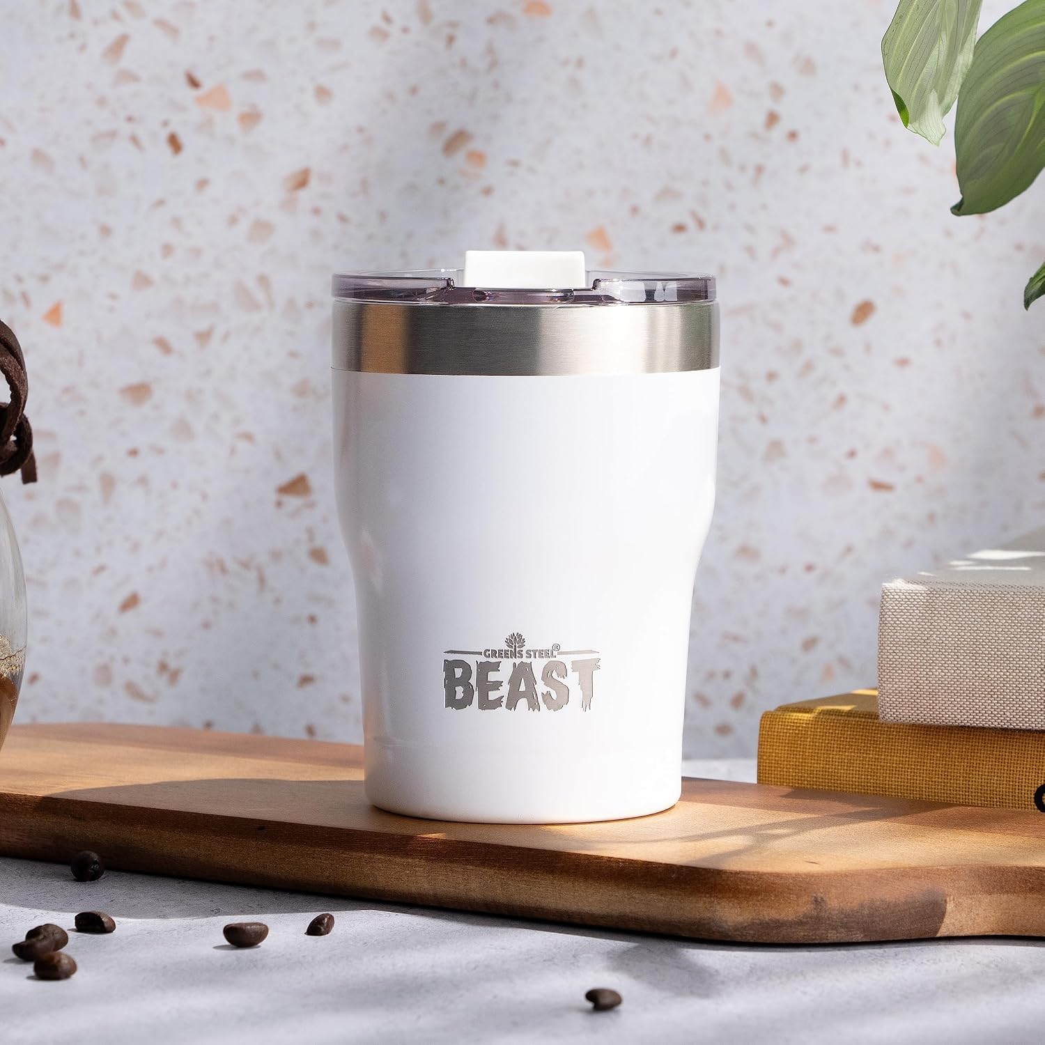 Beast 30 oz Tumbler Stainless Steel Vacuum Insulated Coffee Ice Cup Double Wall Travel Flask (Cupcake Pink)