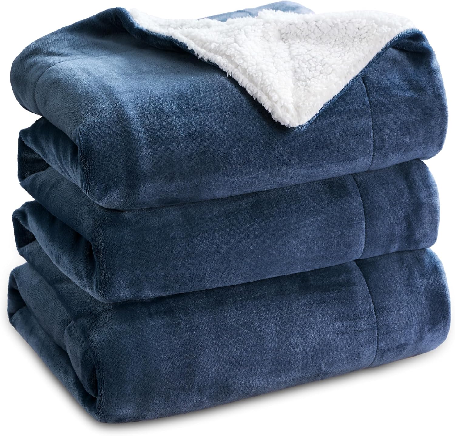 Bedsure GentleSoft Sherpa Fleece Throw Blanket for Couch, Non-Heated, Thick & Warm Cozy Blanket for Winter Fall, Soft Fuzzy Plush Throw Gifts for Women and Men, Grey, 50x60 Inches