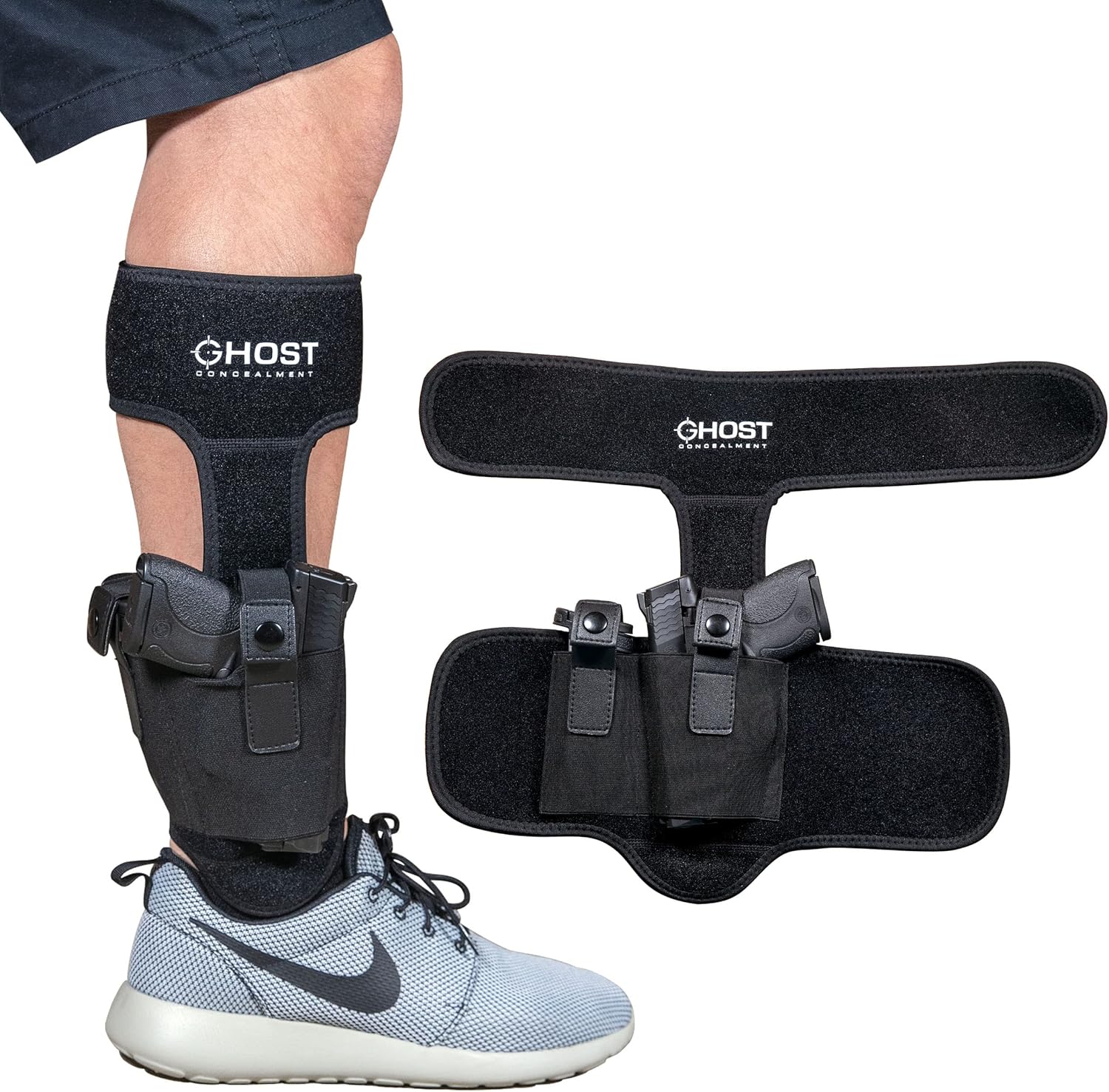 Ankle Holster for Concealed Carry Pistol | Universal Leg Carry Gun Holster with Magazine Pouch | Men and Woman Holster