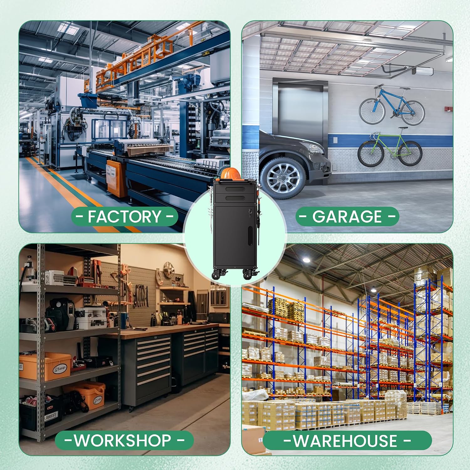 Garage Cabinets,Metal Garage Storage Cabinet with Wheels,Black Lockable Rolling Tool Cabinet with Drawer and Adjustable Shelves,Heavy Duty Tool Chest for Home Office Utility Room