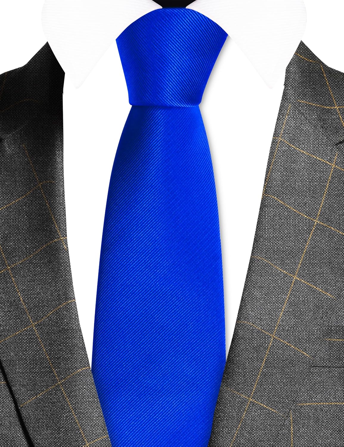 GUSLESON Classic New 3.15"（8cm） Men's Solid Color Necktie Wedding Business Tie + Gift Box