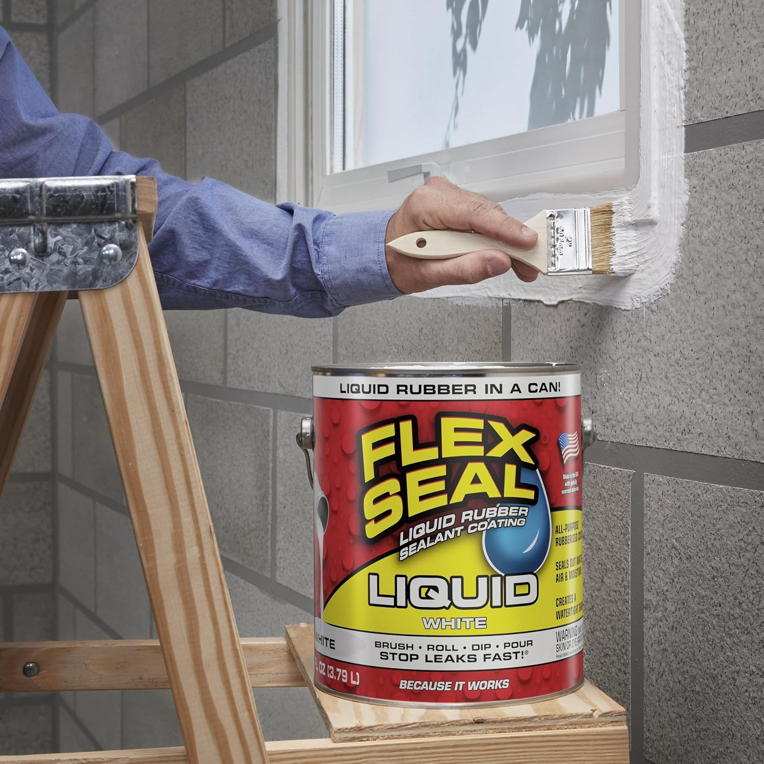 Flex Seal Liquid, Rubber Coating Sealant, Waterproof, Flexible, Breathable, and UV Resistant, Roof Repair, Basements, RV, Campers, Trailers, Marine