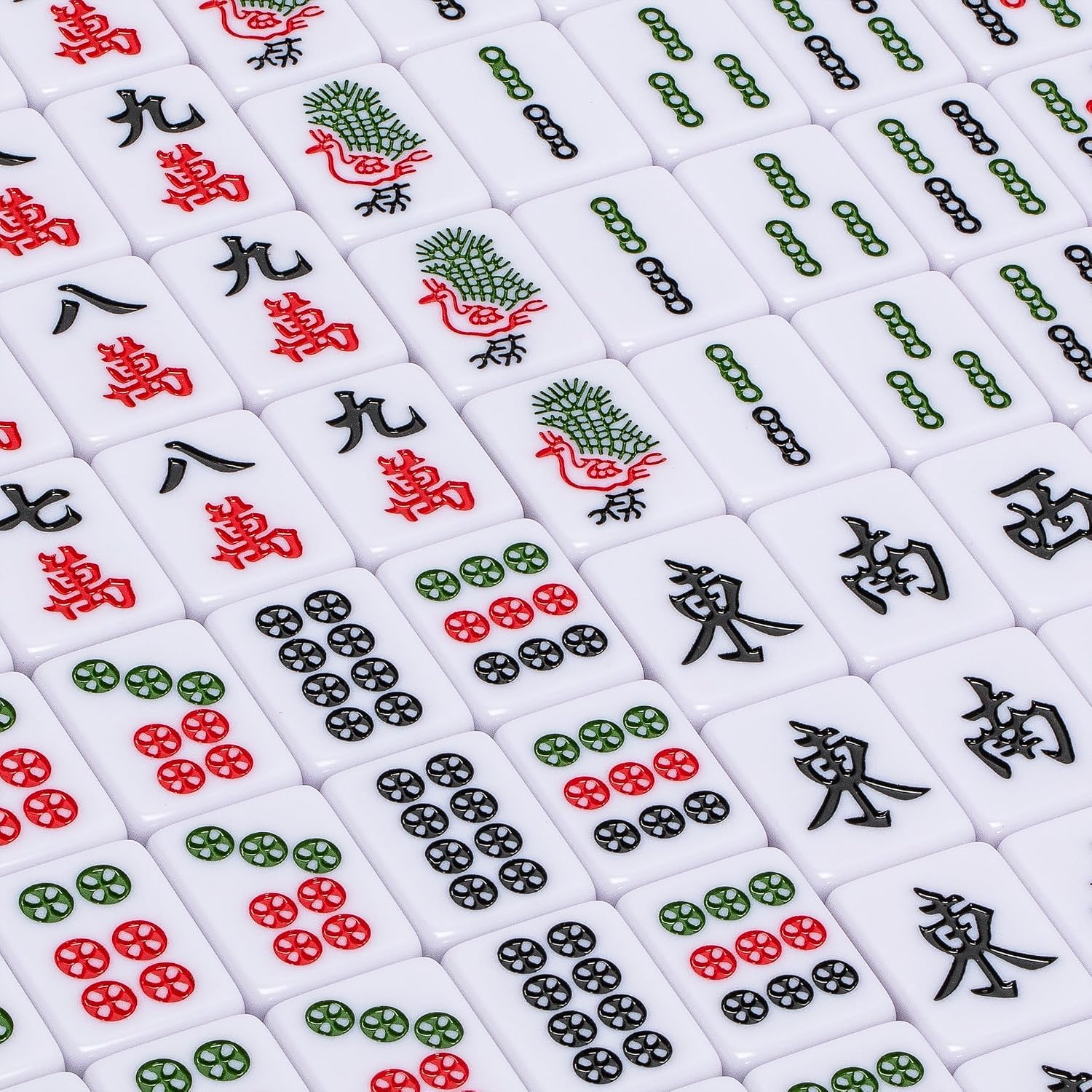 Yellow Mountain Imports Chinese Mahjong Set – Rouge Heritage – 146 Medium Tiles, Professional Set for Chinese-Style Play [中式麻將 專業套裝]