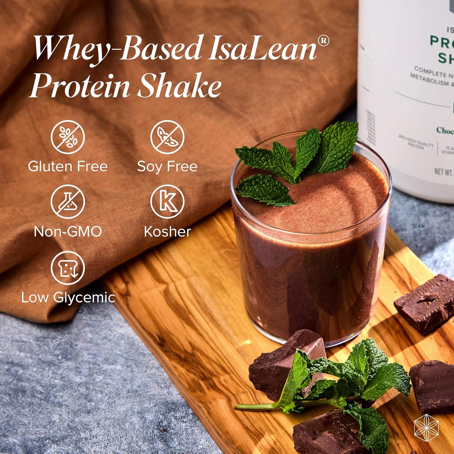 IsaLean Protein Shake - Complete Nutrition for Maintaining Healthy Weight & Lean Muscle Growth Enhanced with MCT Oil - 24 Vitamins & Minerals - 28.1 oz - 14 Meal Canister - Creamy Chocolate