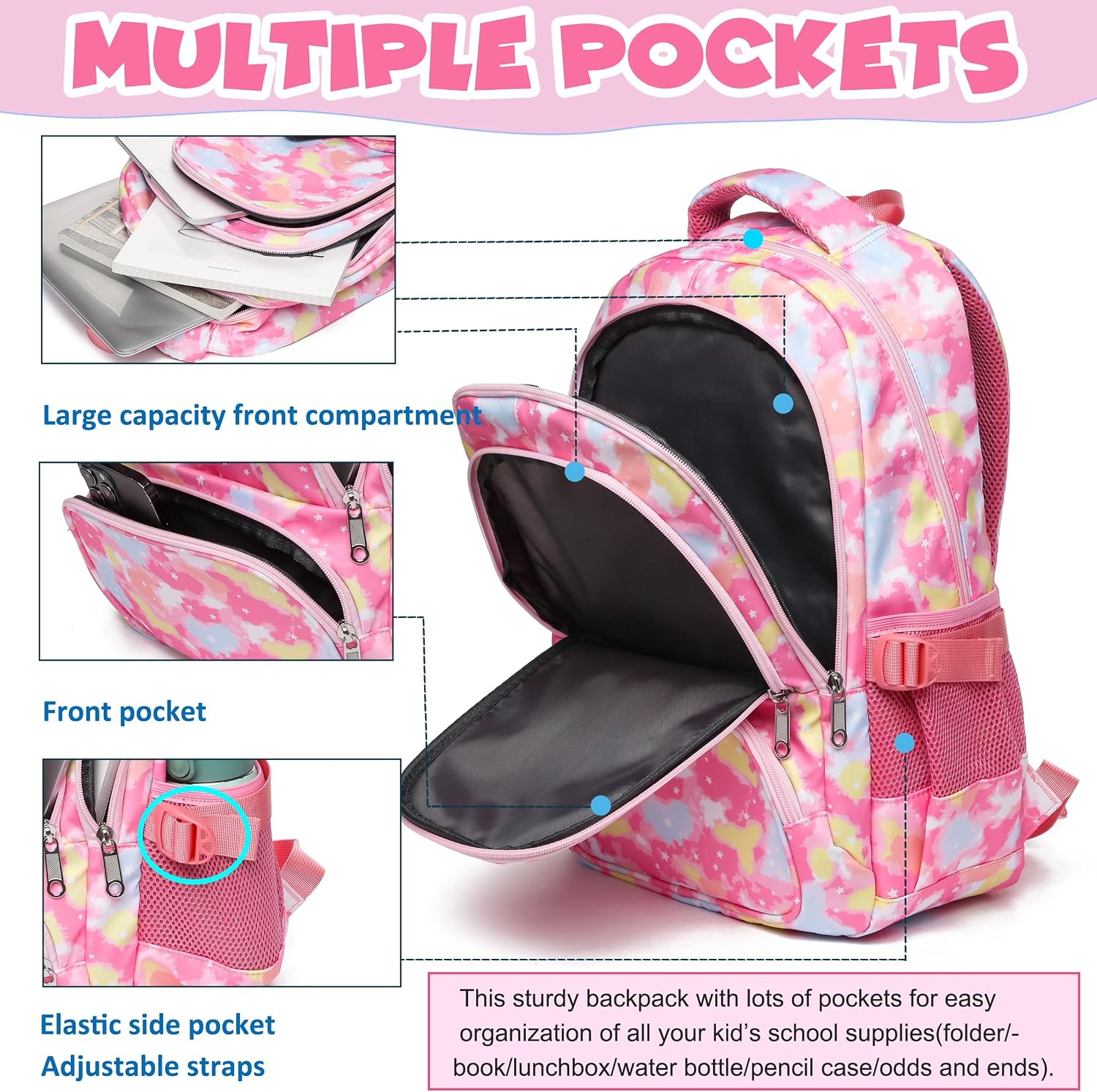 BLUEFAIRY Kids Backpack for Boys Elementary Book Bags Primary Middle School Bookbags for Childs Water Resistant Back to School Gifts Son Mochila