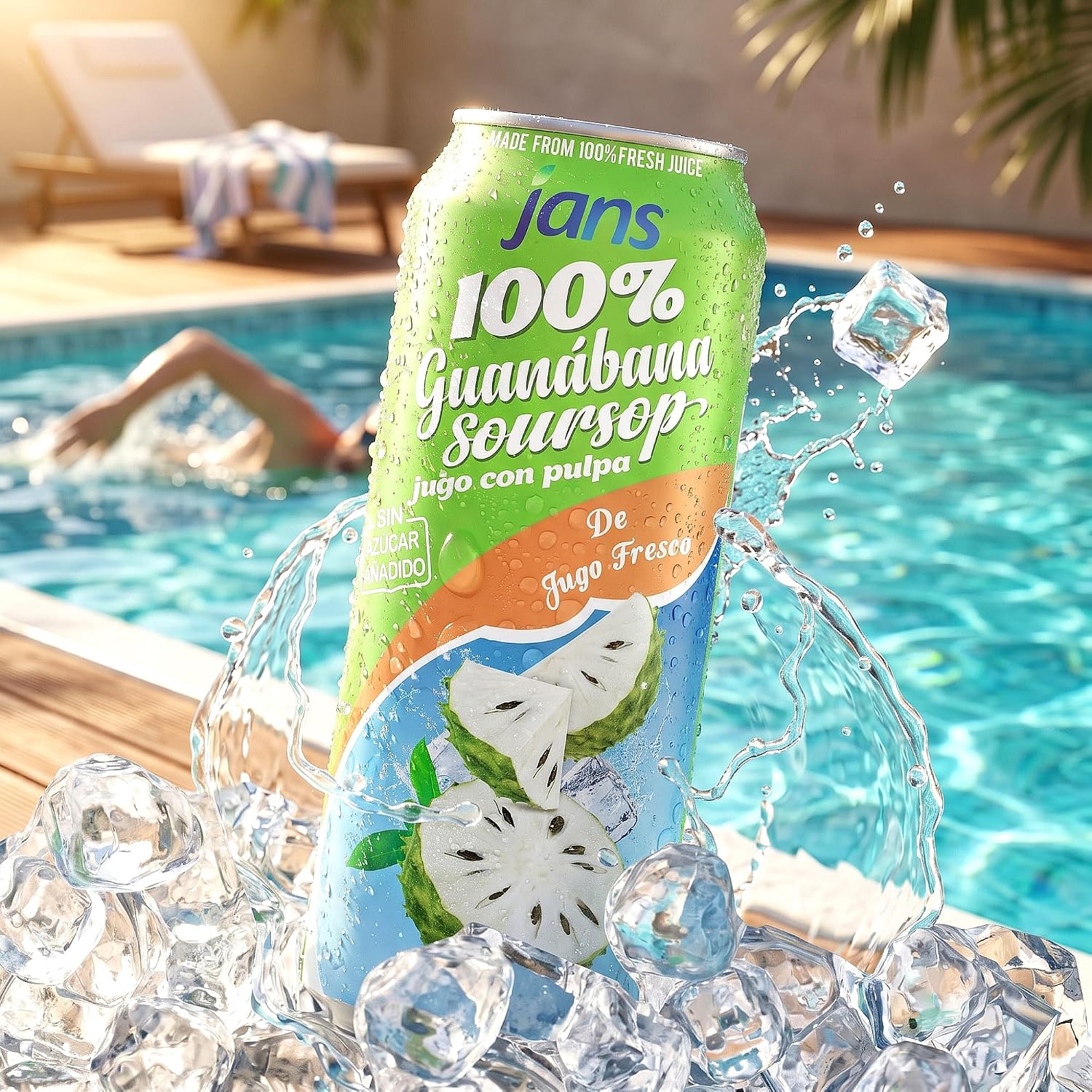 Jans 100% Coconut Water With Pulp, Unsweetened, 16.57 Fl Oz, Pack of 12