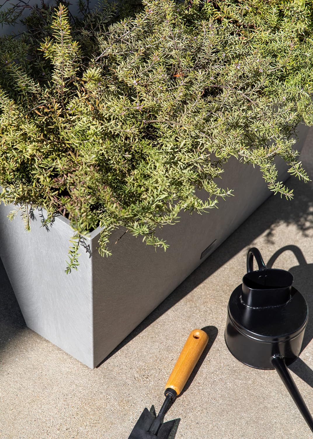 Veradek Pure Series Midori Planter - Wide Outdoor Planter | Made From Durable Plastic With Pre-Drilled Drainage Holes. Modern Porch/Patio Décor for Plants, Flowers and Herbs