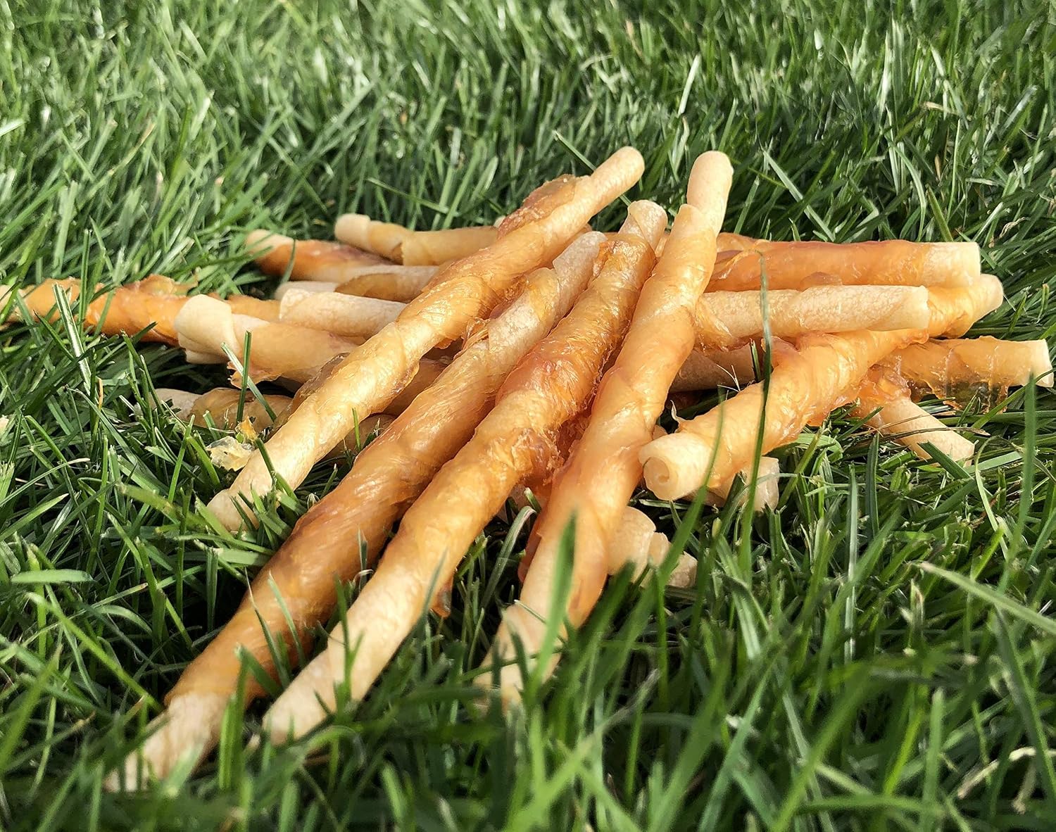 Rena's Recipe Chicken Twisty Sticks Chicken Wrapped Dog Treats, 8 oz | Rawhide-Free Chicken Wrapped Soft Chews with Glucosamine for Joint Support