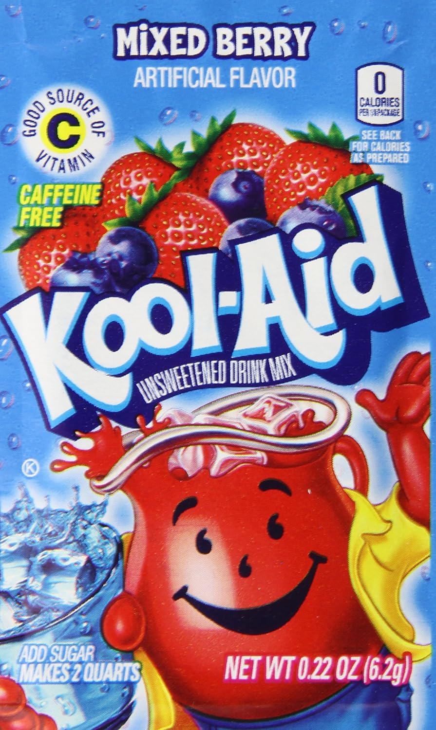 Kool-Aid Tropical Punch Flavored Unsweetened Caffeine Free Powdered Drink Mix (96 Packets)