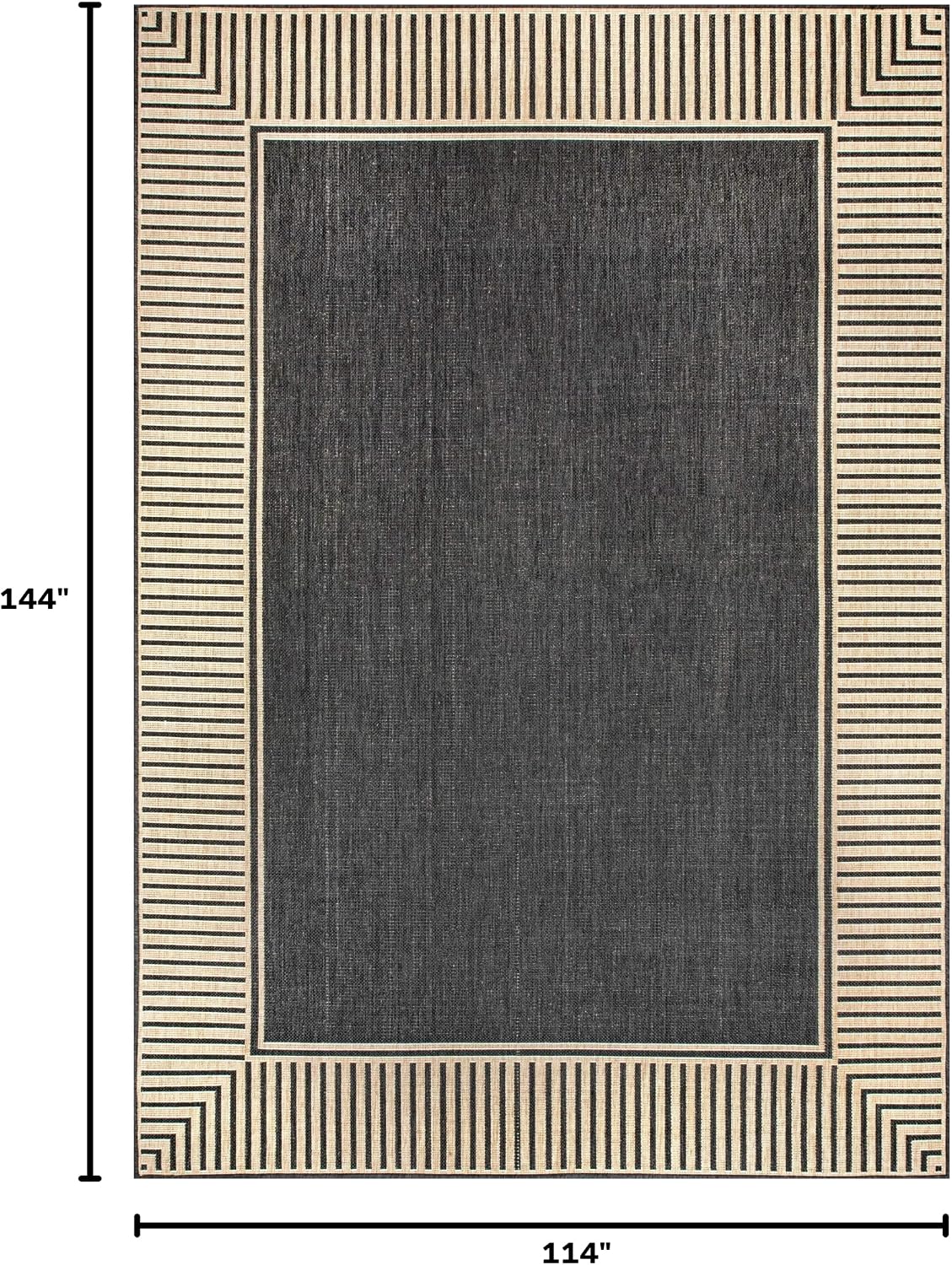 nuLOOM Asha Light Brown Bordered Indoor/Outdoor Area Rug, 4' x 5'