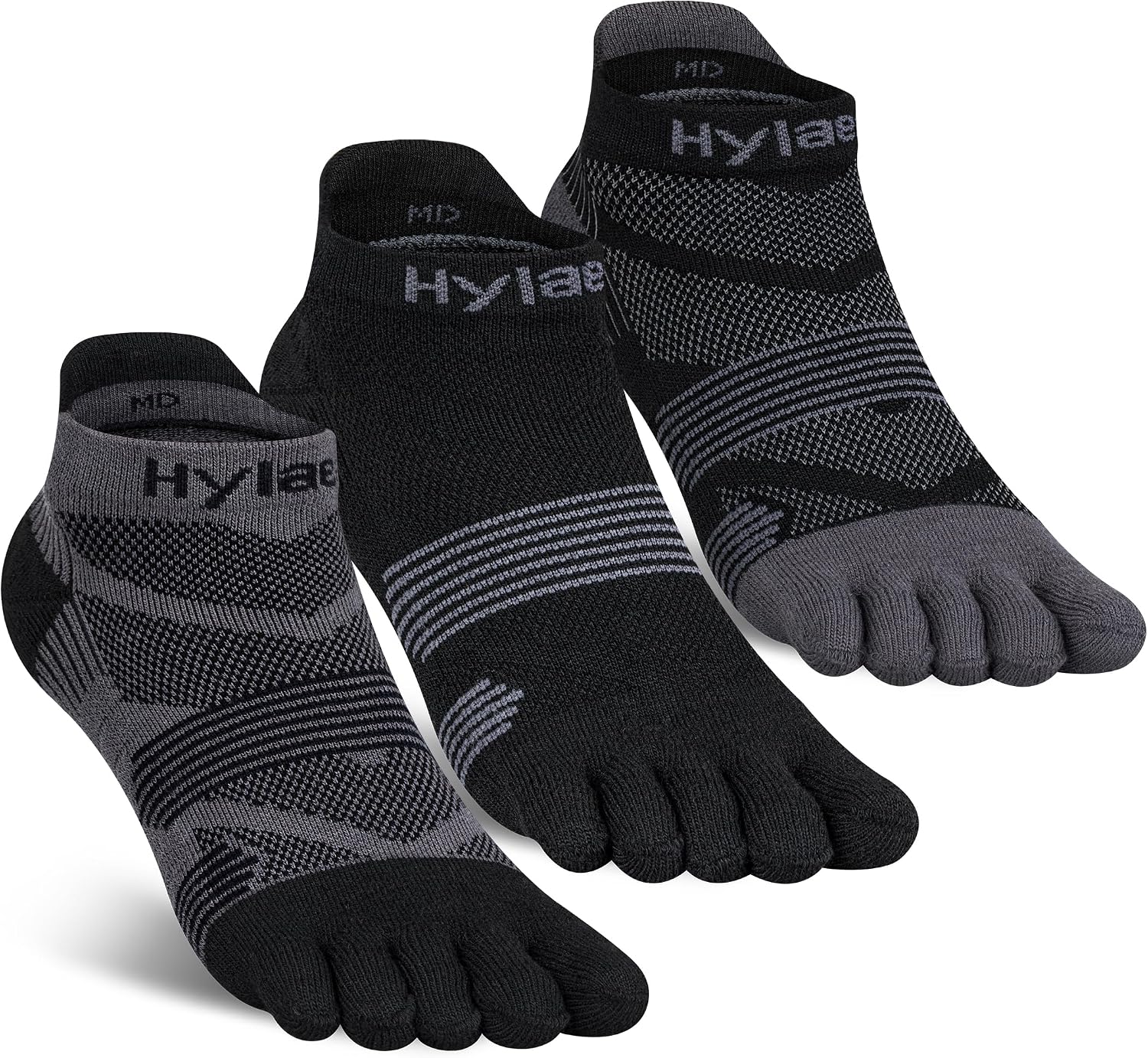 Hylaea Unisex Coolmax No Show Athletic Running Socks, Cushioned No Blisters