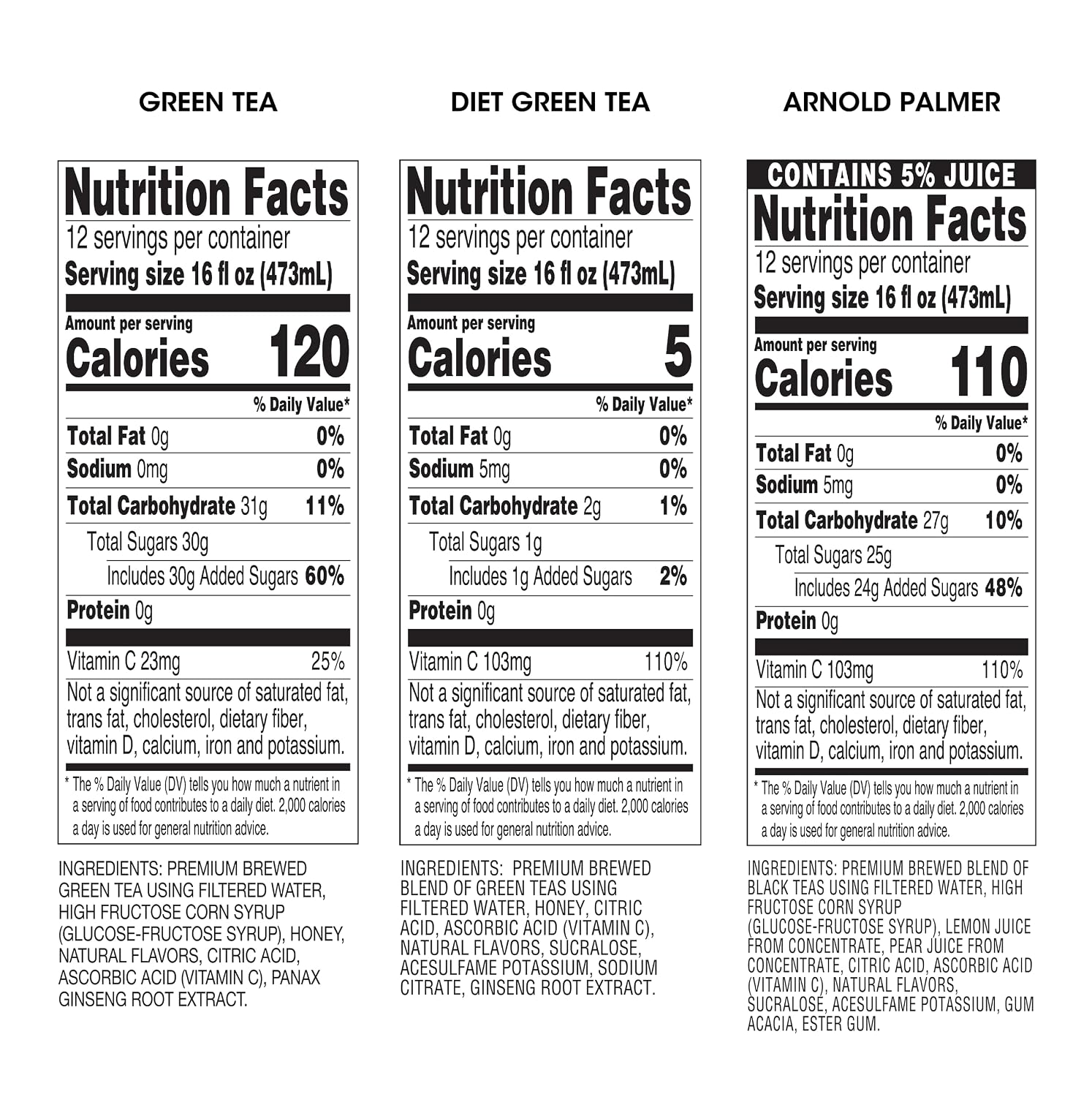Arizona Green Tea with Ginseng and Honey - 16 Fl Oz (12 Pack)