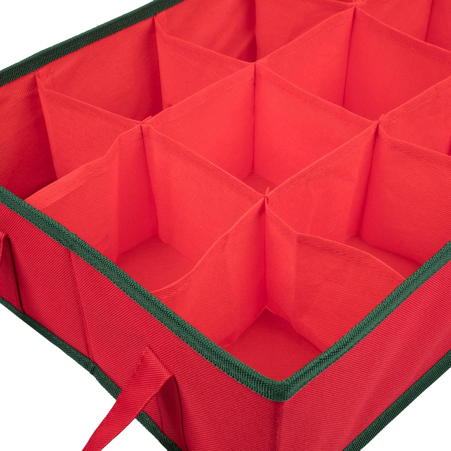 Camerons Christmas Ornament Storage Container Organizer with 2 Removable Trays and 30 XL Decoration Storage Compartments (22.5" x 13.5" x 10")