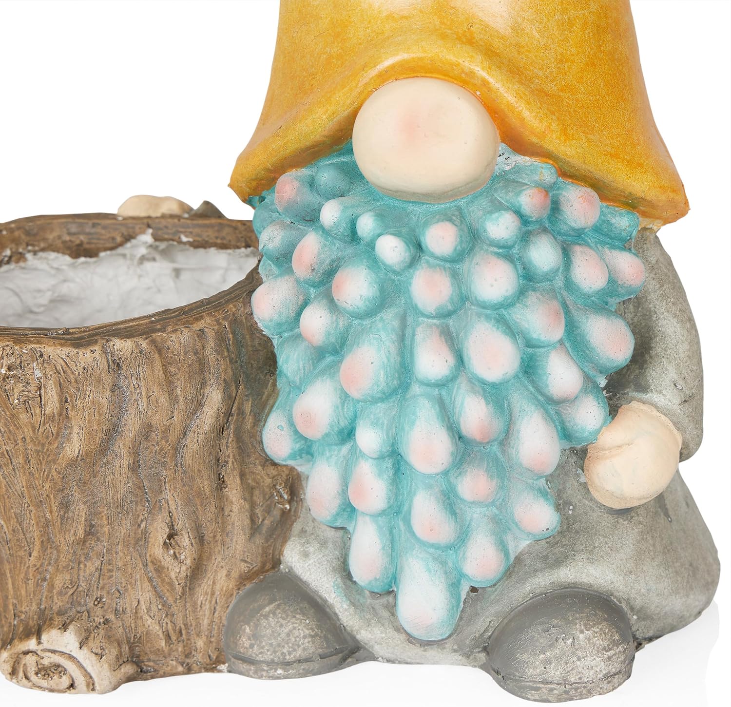 Alpine Corporation 12" Tall Traditional Outdoor Garden Gnome Yard Statue Decoration
