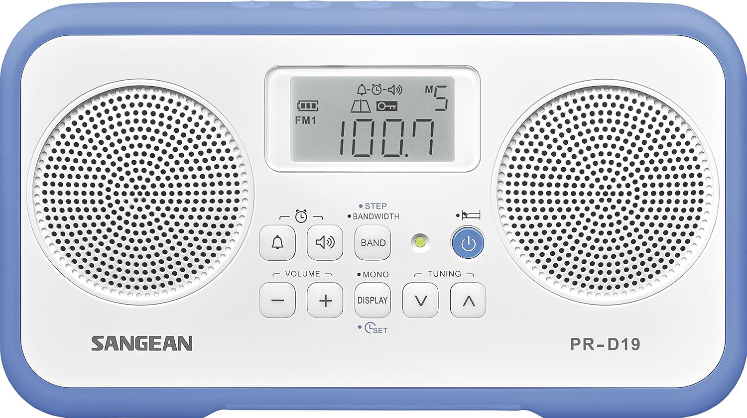 Sangean PR-D19BK FM Stereo/AM Digital Tuning Portable Radio with Protective Bumper (Gray/Black)
