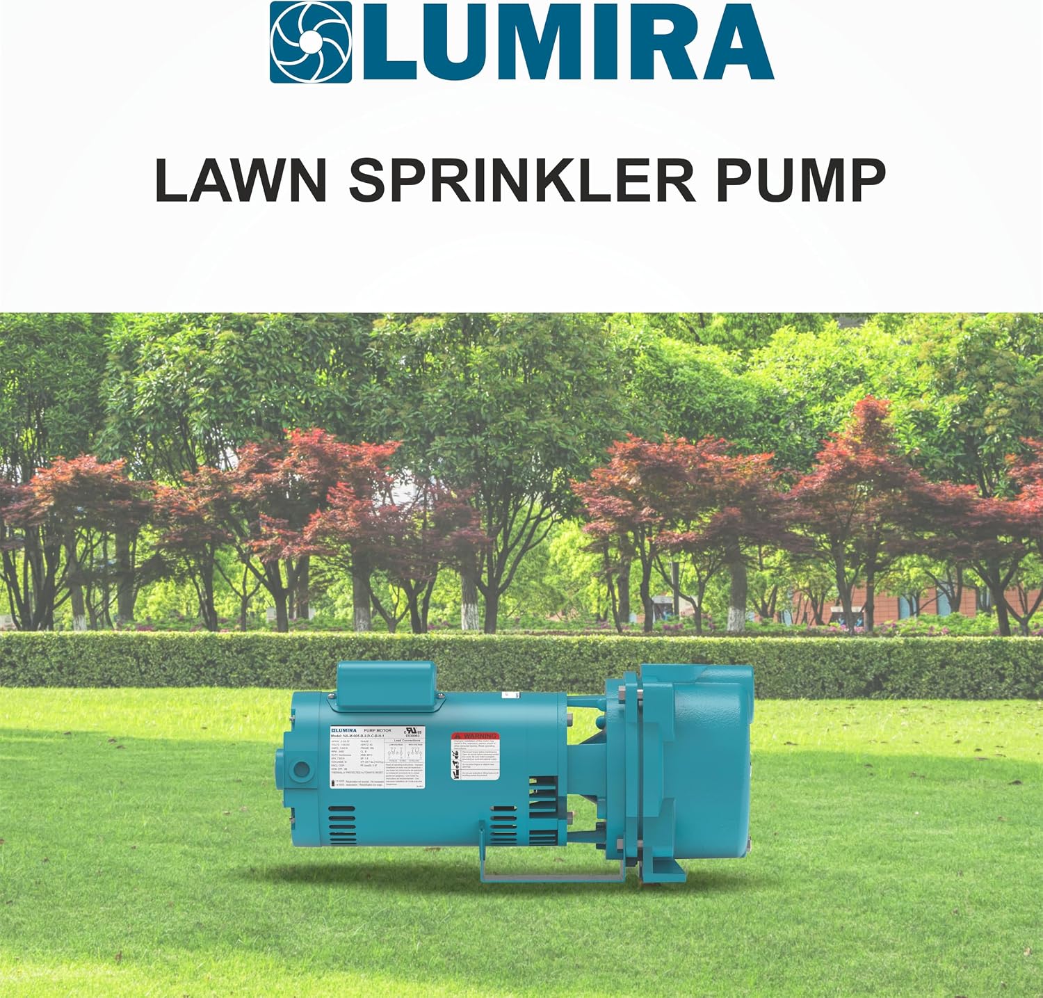 2 HP, 83 GPM, Lawn/Irrigation/Garden Sprinkler Pump, Cast Iron, 230V Single Phase