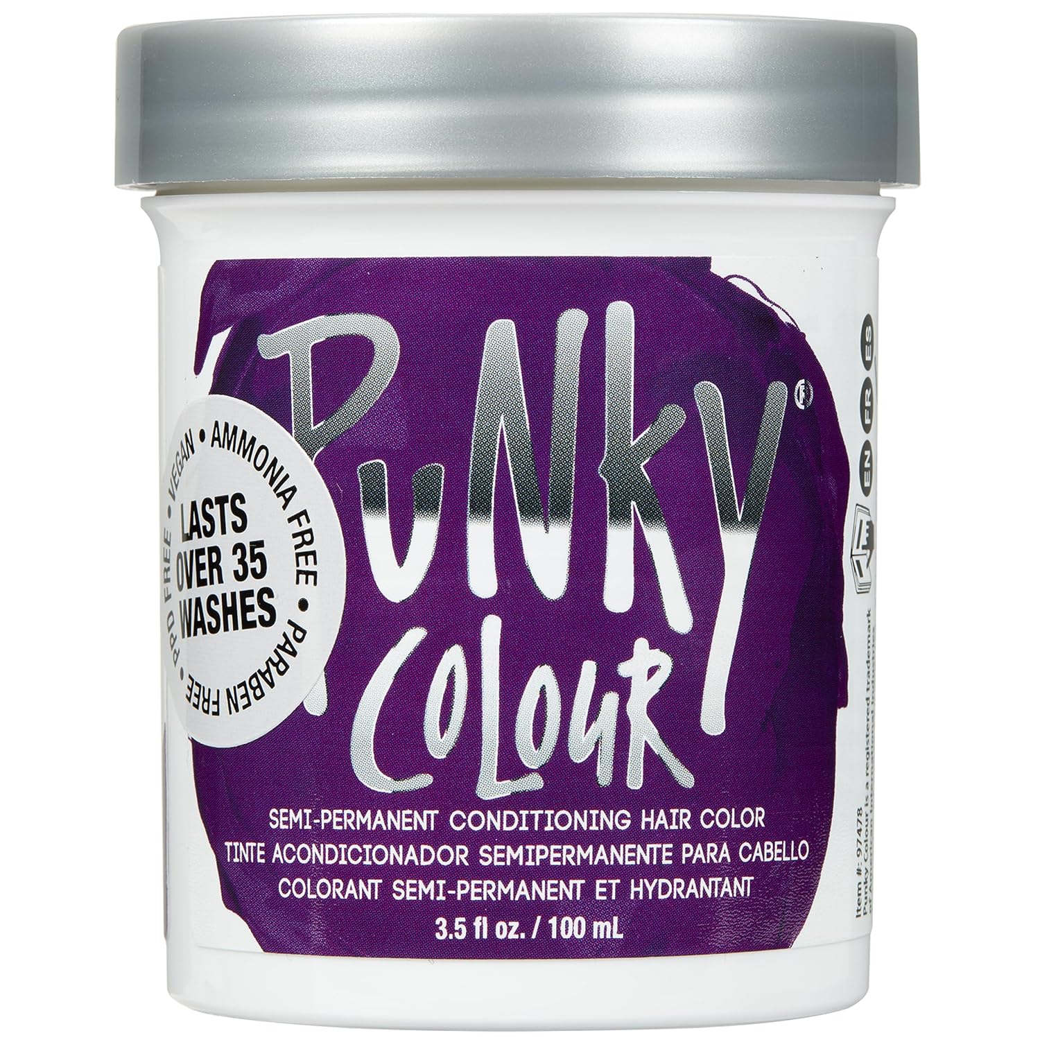 Punky Colour Flamingo Pink Semi Permanent Hair Color – Vibrant Pink Hair Dye, Vegan & Cruelty-Free Conditioning Formula, Lasts Up to 35 Washes, 3.5 fl oz
