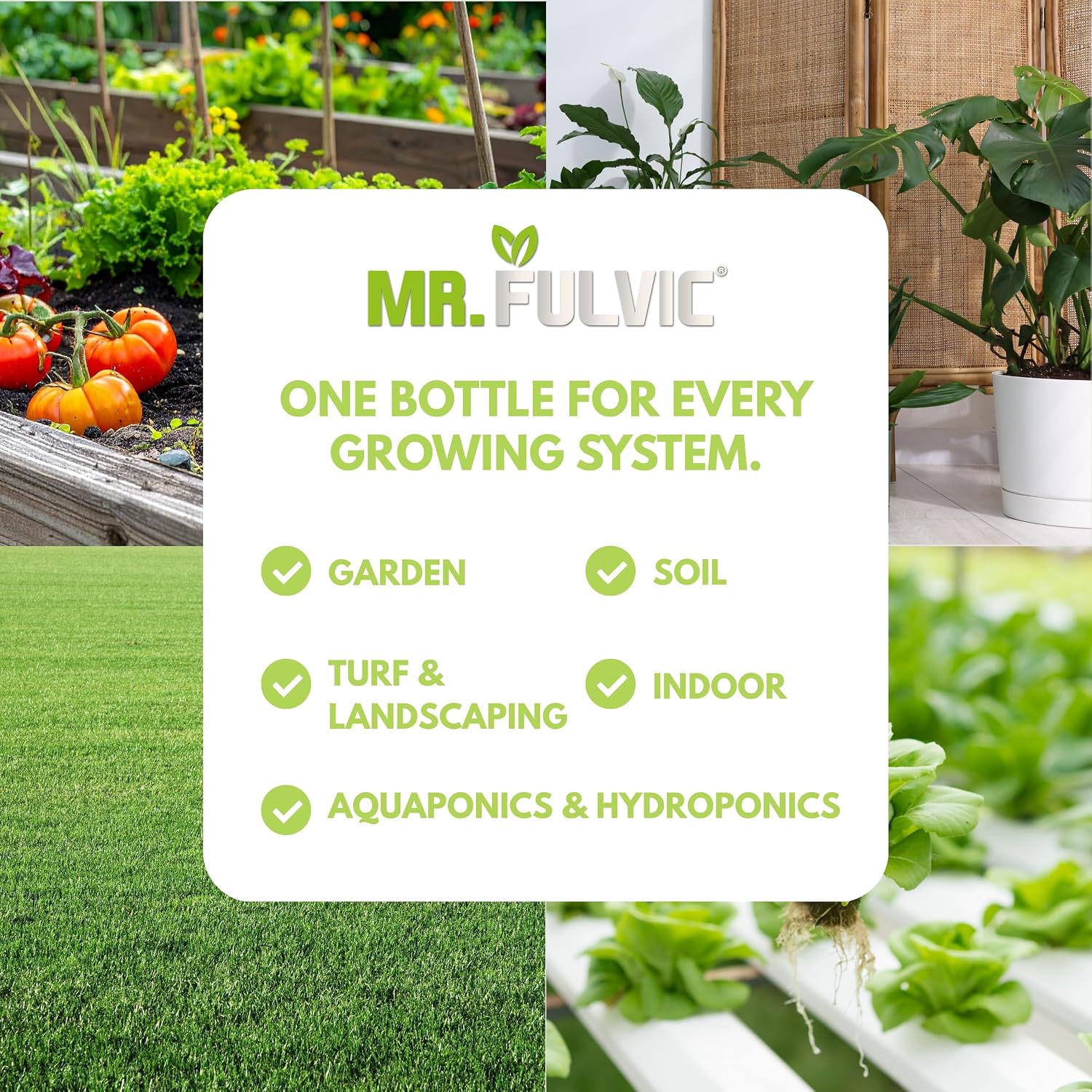 Mr. Fulvic Organic Fulvic Acid for Plants | Liquid Humic Soil Amendment & Nutrient Enhancer | Boosts Root Growth, Yield & Plant Health | Hydroponics