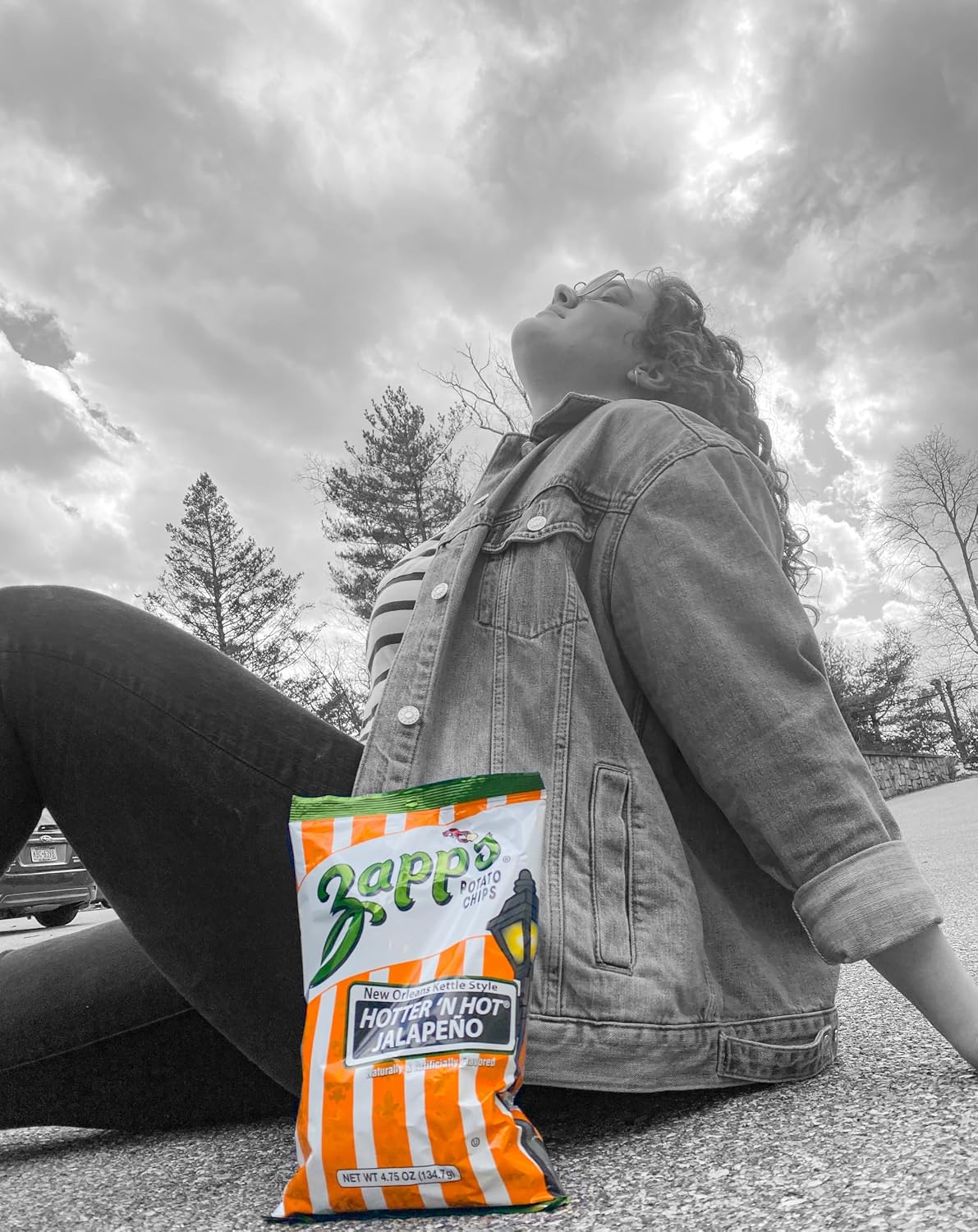 Zapp’s New Orleans Kettle-Style Potato Chips Hotter n Hot Jalapeno Flavor (2 oz Bags, 25 Count), Crunchy Chips with a Spicy Kick, Perfect On-The-Go, Gluten Free Snack