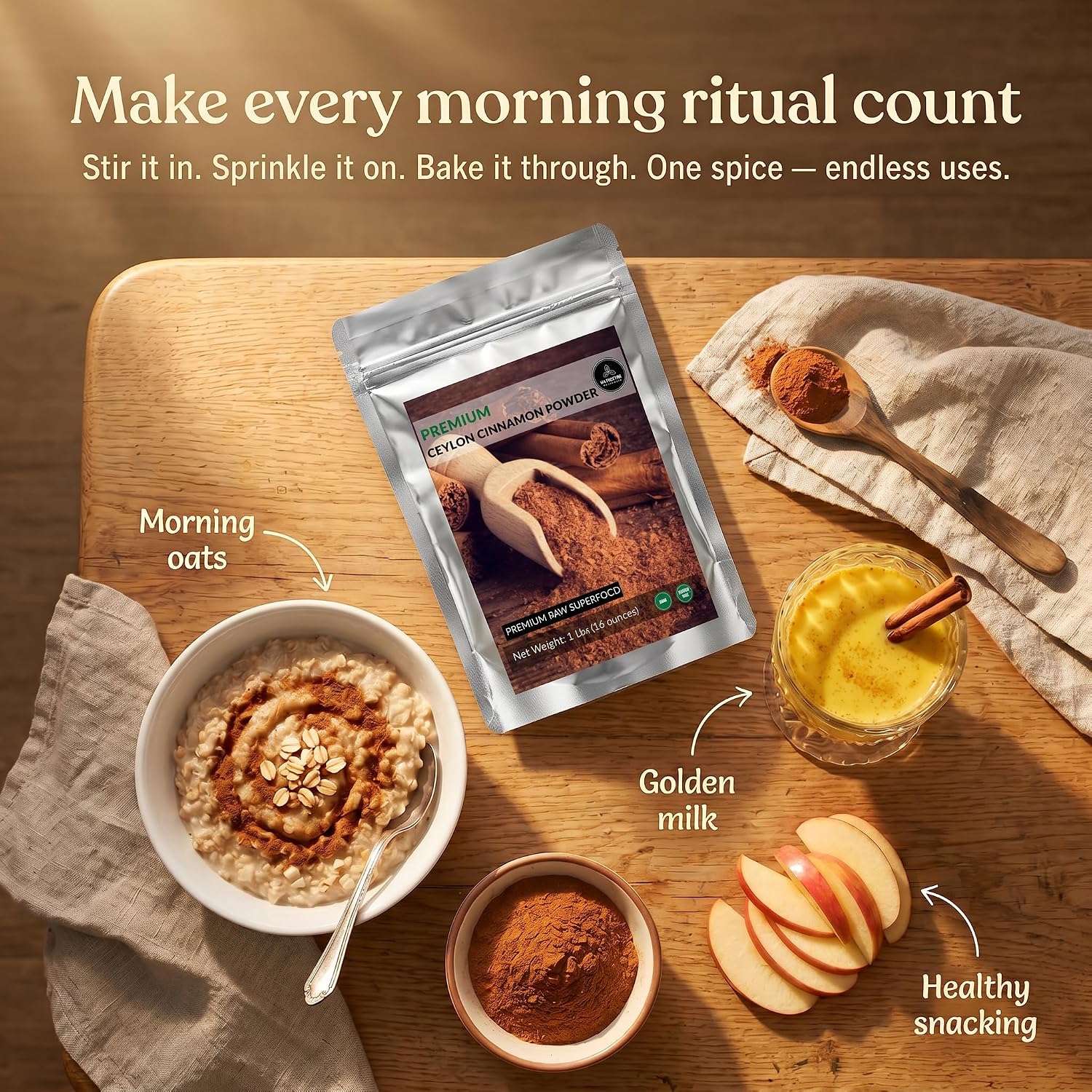 Ceylon Cinnamon Powder (1lb), Ground Premium Quality by Naturevibe Botanicals | Gluten-Free, Keto Friendly & Non-GMO (16 ounces)