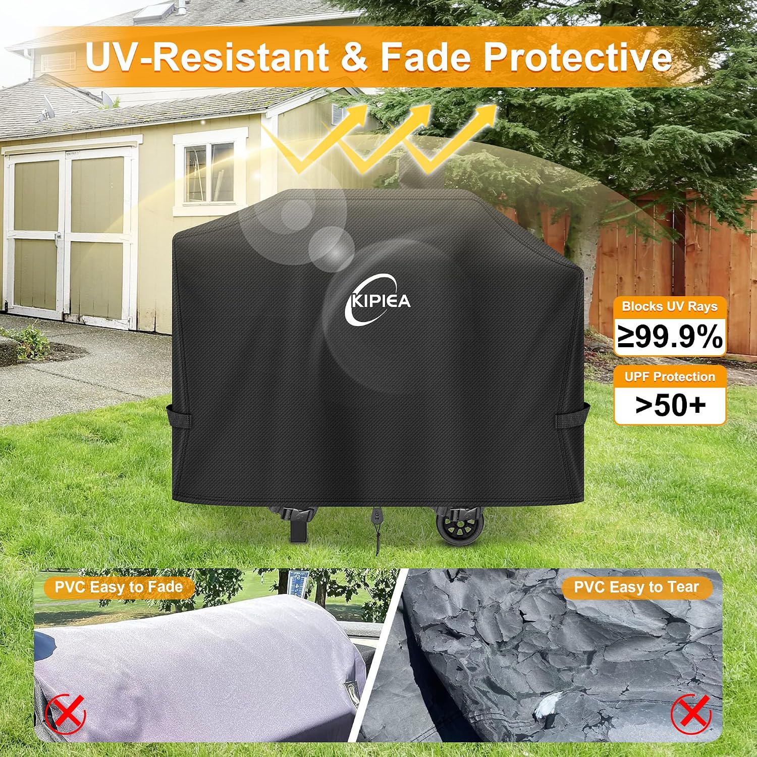 600D Vertical Smoker Cover for Pit Boss 3/4 / 5/7 Series, Waterproof Pellet Grill Cover, 73550, UV Resistant, No Tear, No Fading