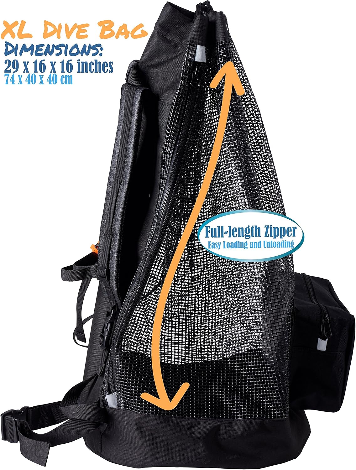 Athletico Scuba Diving Bag - XL Mesh Travel Backpack for Scuba Diving and Snorkeling Gear & Equipment - Dry Bag Holds Mask, Fins, Snorkel, and More