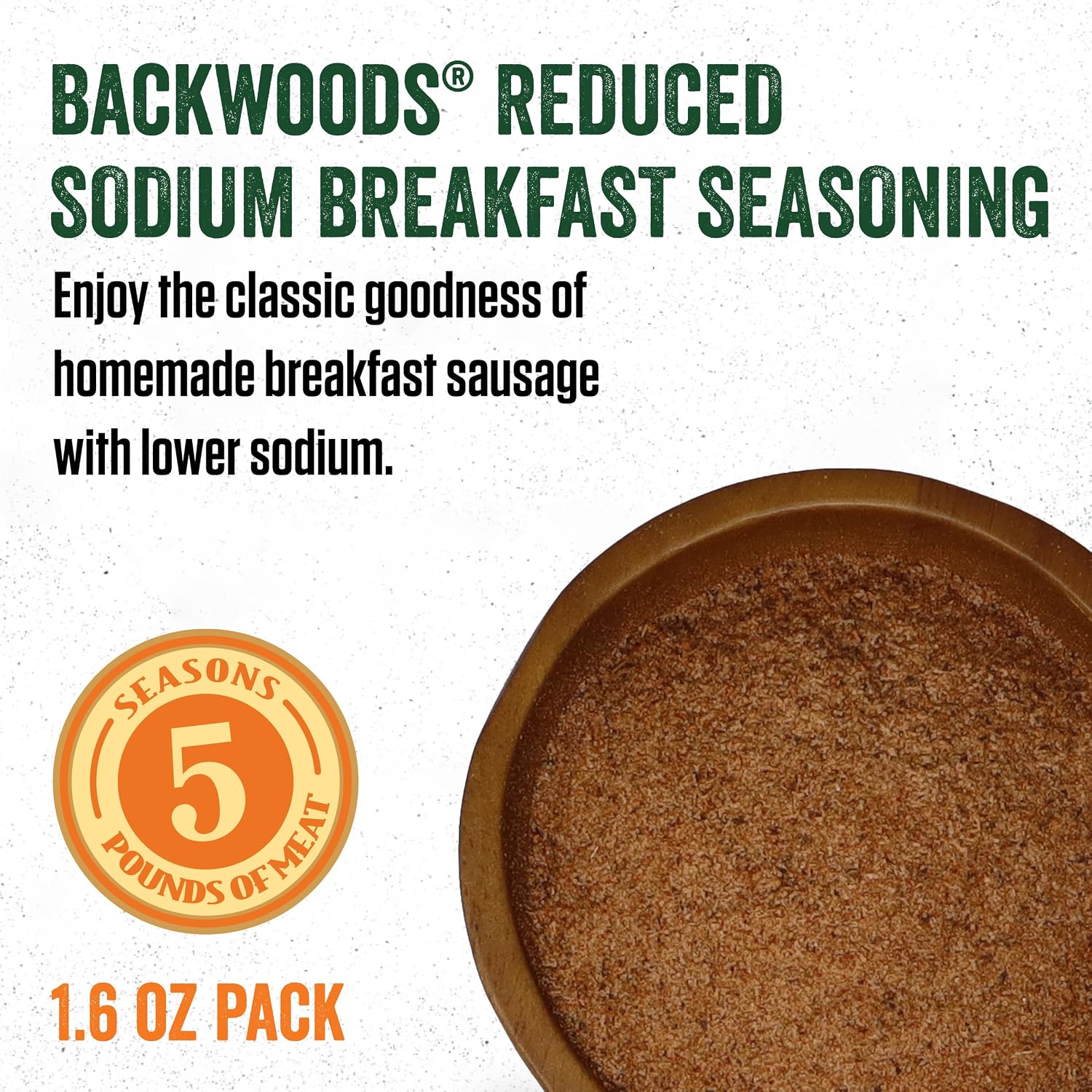 LEM Products Backwoods Breakfast Fresh Sausage Seasoning, 8.3 oz Packet | Pre-Measured Seasoning for Wild Game and Domestic Meat, Seasons Up to 25 Pounds of Meat for Homemade Patties and Sausages