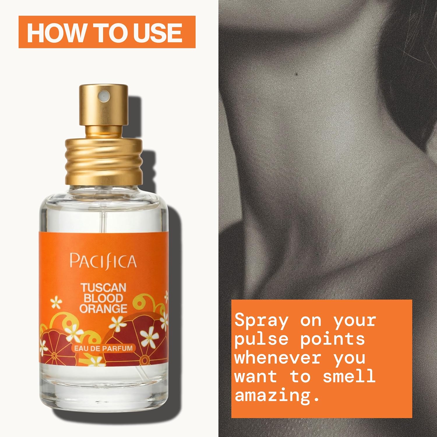 Pacifica Tuscan Blood Orange Perfume Spray for Women - Vegan, Cruelty-Free, Made in USA