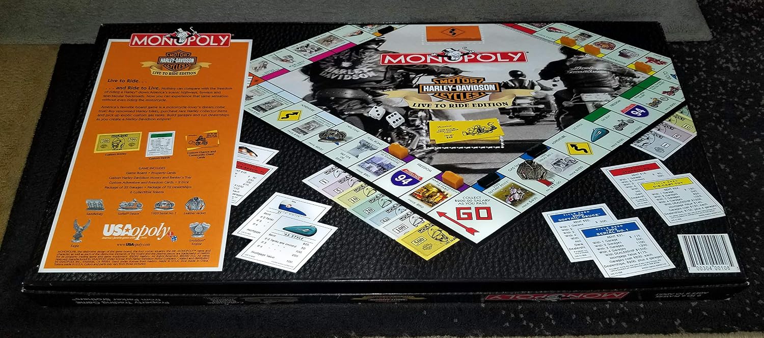Harley-Davidson Live to Ride Collector's Edition Monopoly Board Game