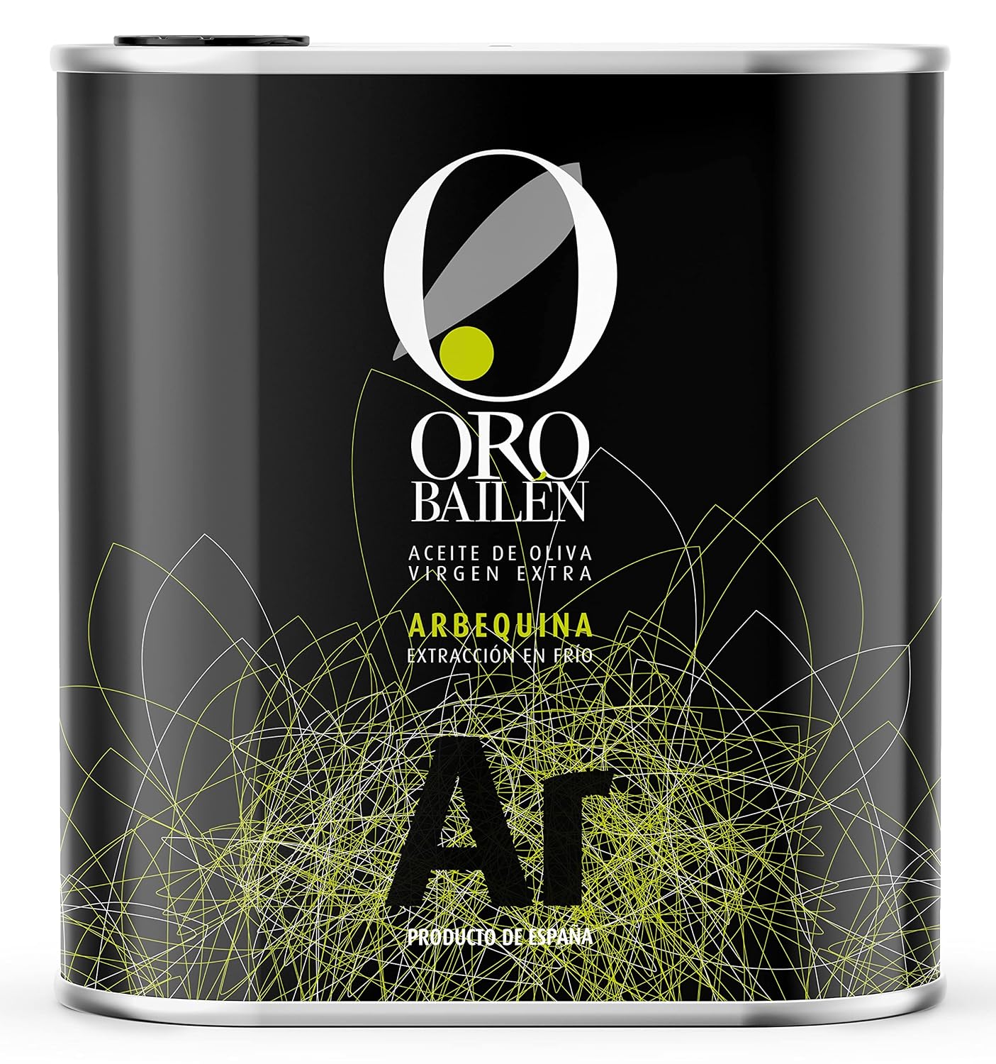 Oro Bailen Reserva Familiar Arbequina Extra Virgin Olive Oil 84.5 fl oz (2.5L Tin) | Virgin Olive Oil from Arbequina Olives | Best Olive Oil Tin for