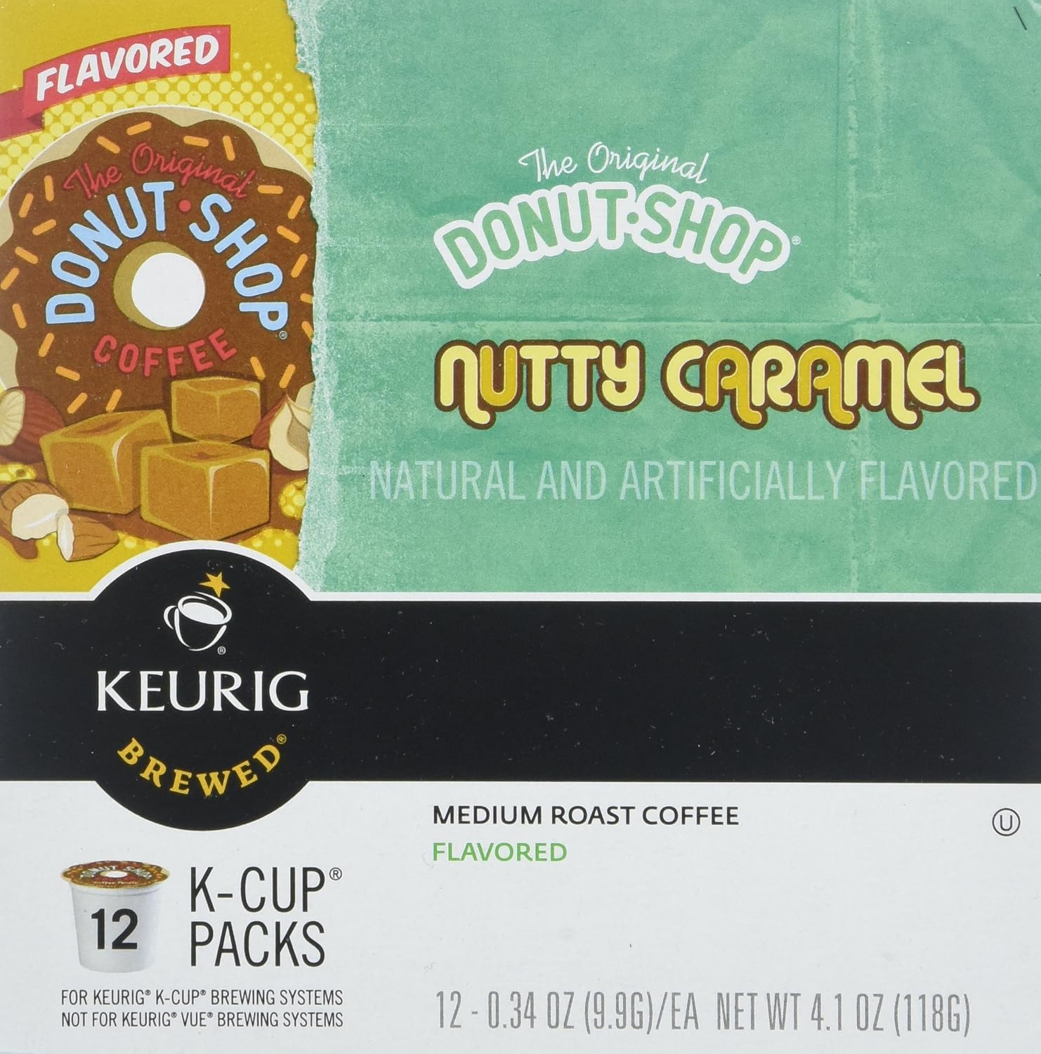The Original Donut Shop Coffee,medium roast pods Coconut Mocha, 4.1 Ounce, 12 Count