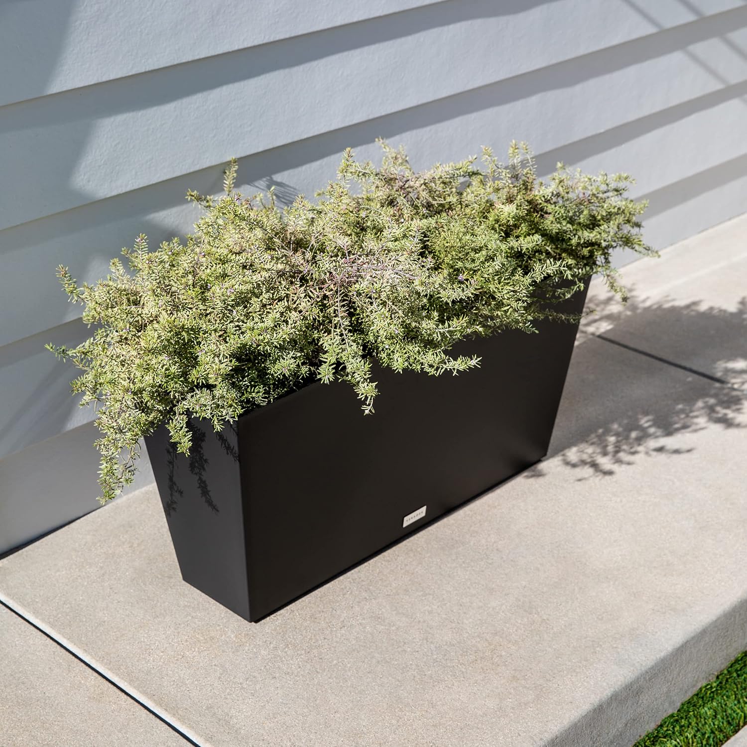 Veradek Pure Series Midori Planter - Wide Outdoor Planter | Made From Durable Plastic With Pre-Drilled Drainage Holes. Modern Porch/Patio Décor for Plants, Flowers and Herbs